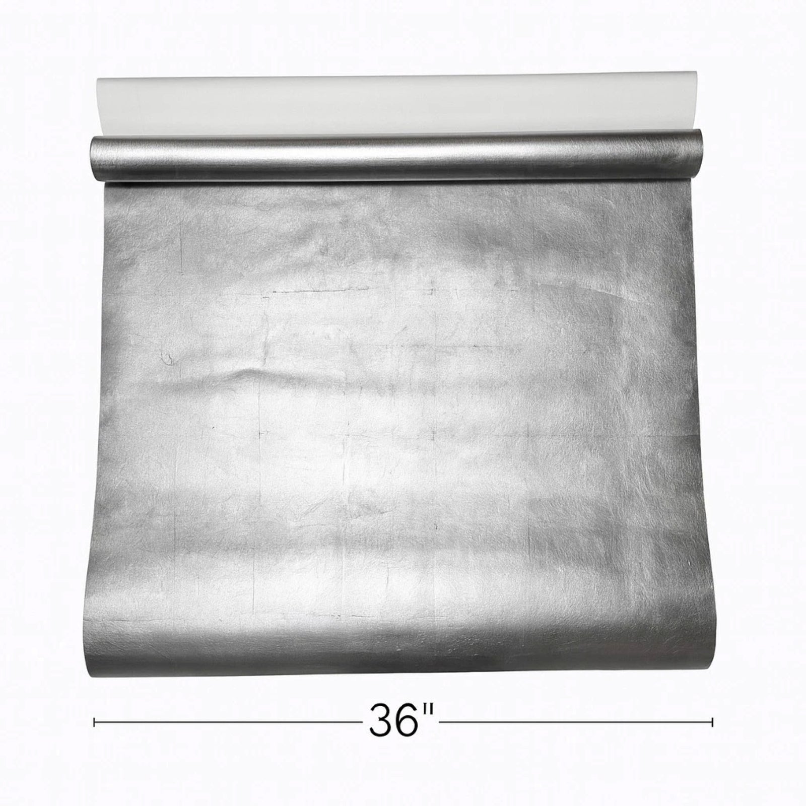 WM006MLS Square leaf tile foil silver metallic Shiny Modern contemporary luxury Wallpaper