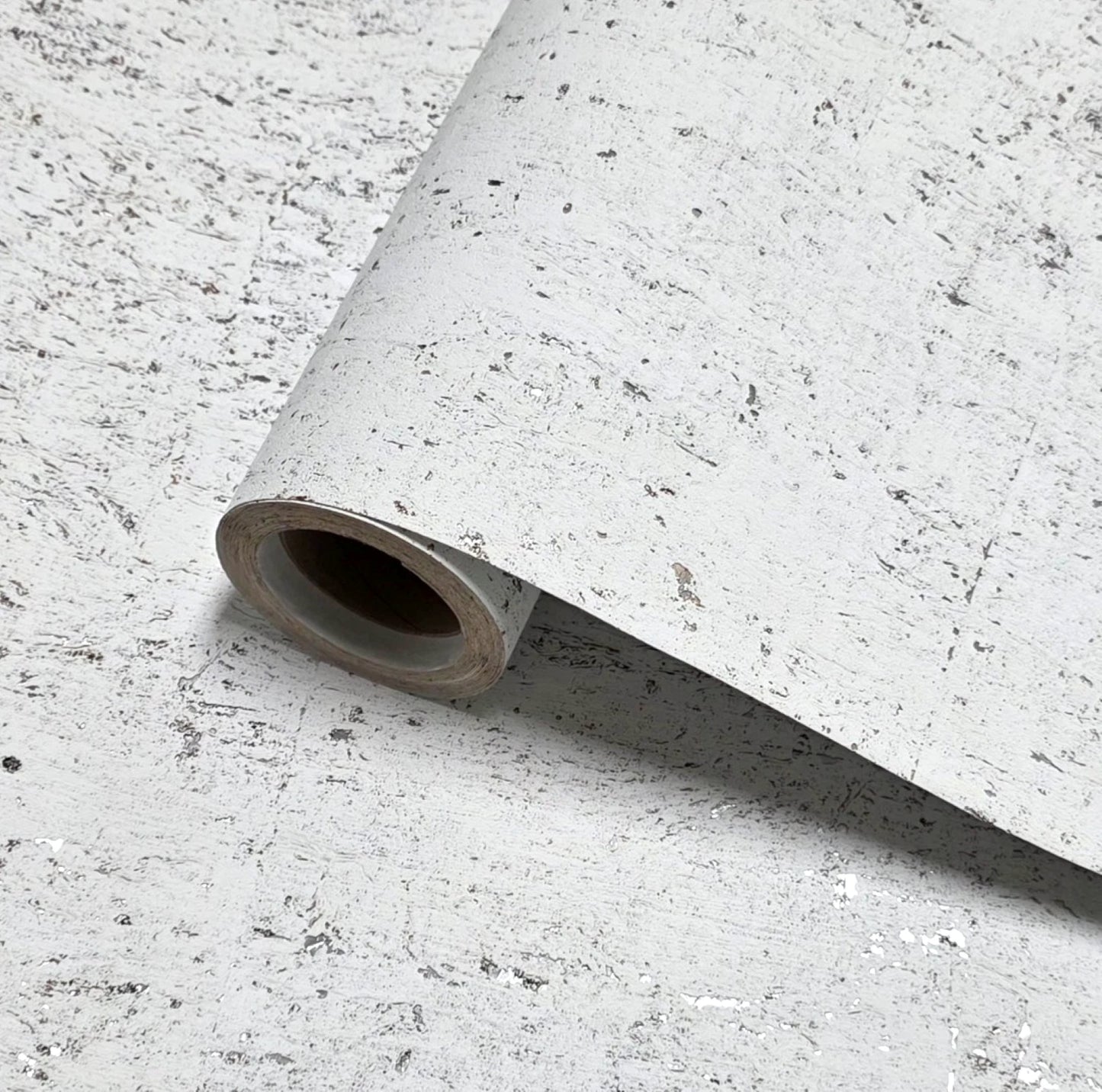 WM011KCS Real Natural cork matte off white silver metallic foil textured modern Wallpaper