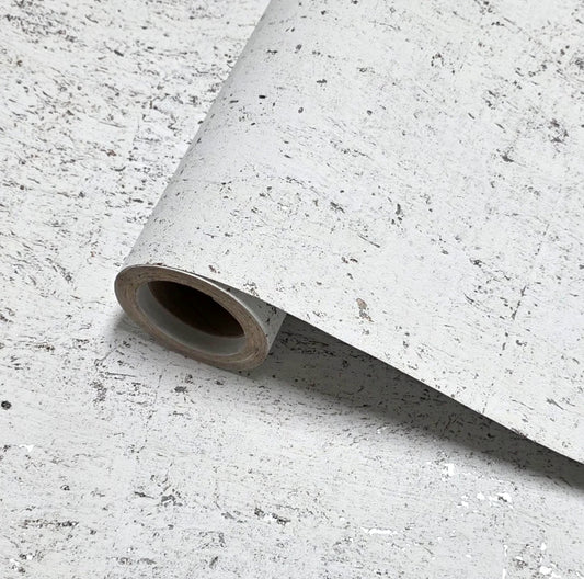 WM011KCS Real Natural cork matte off white silver metallic foil textured modern Wallpaper