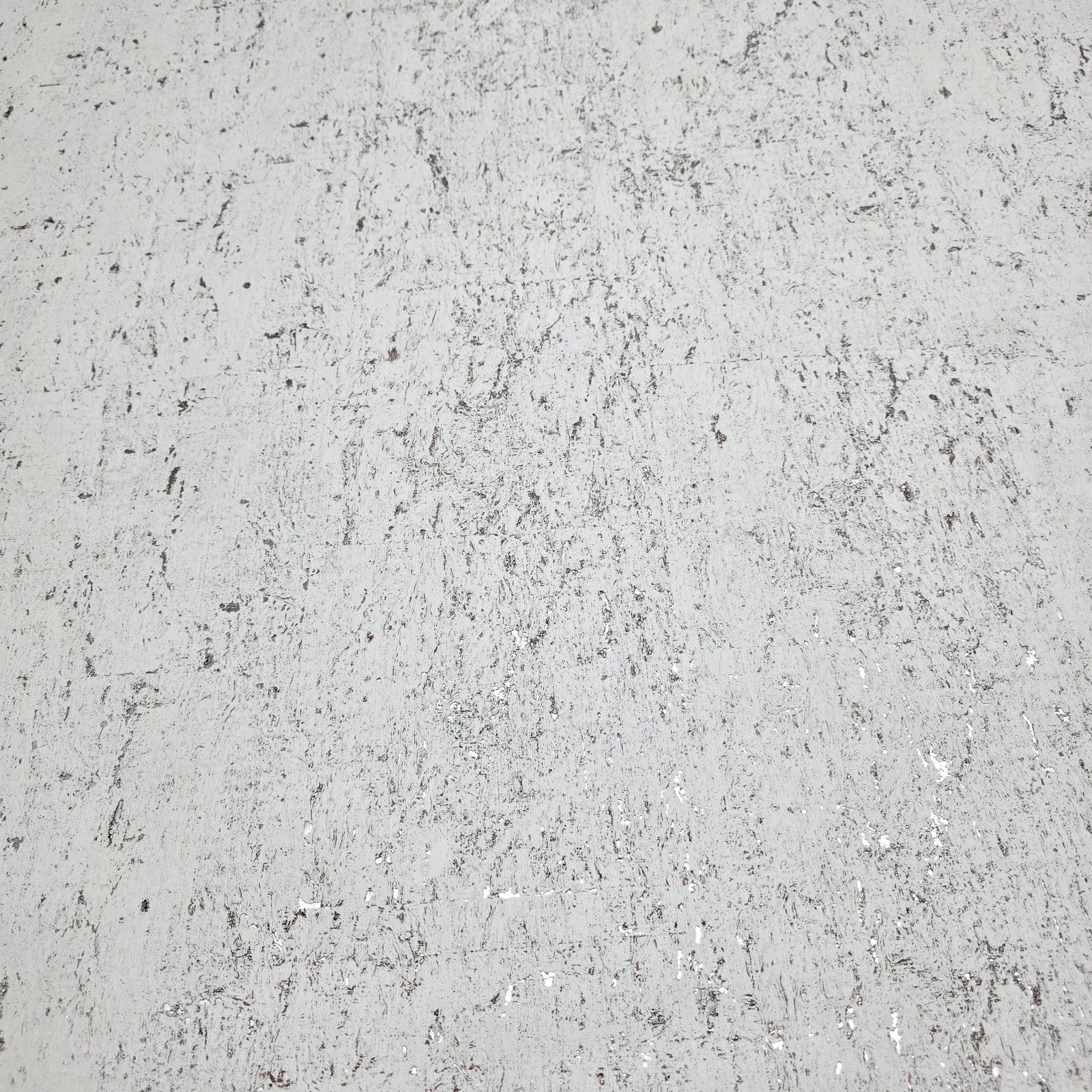 WM011KCS Real Natural cork matte off white silver metallic foil textured modern Wallpaper