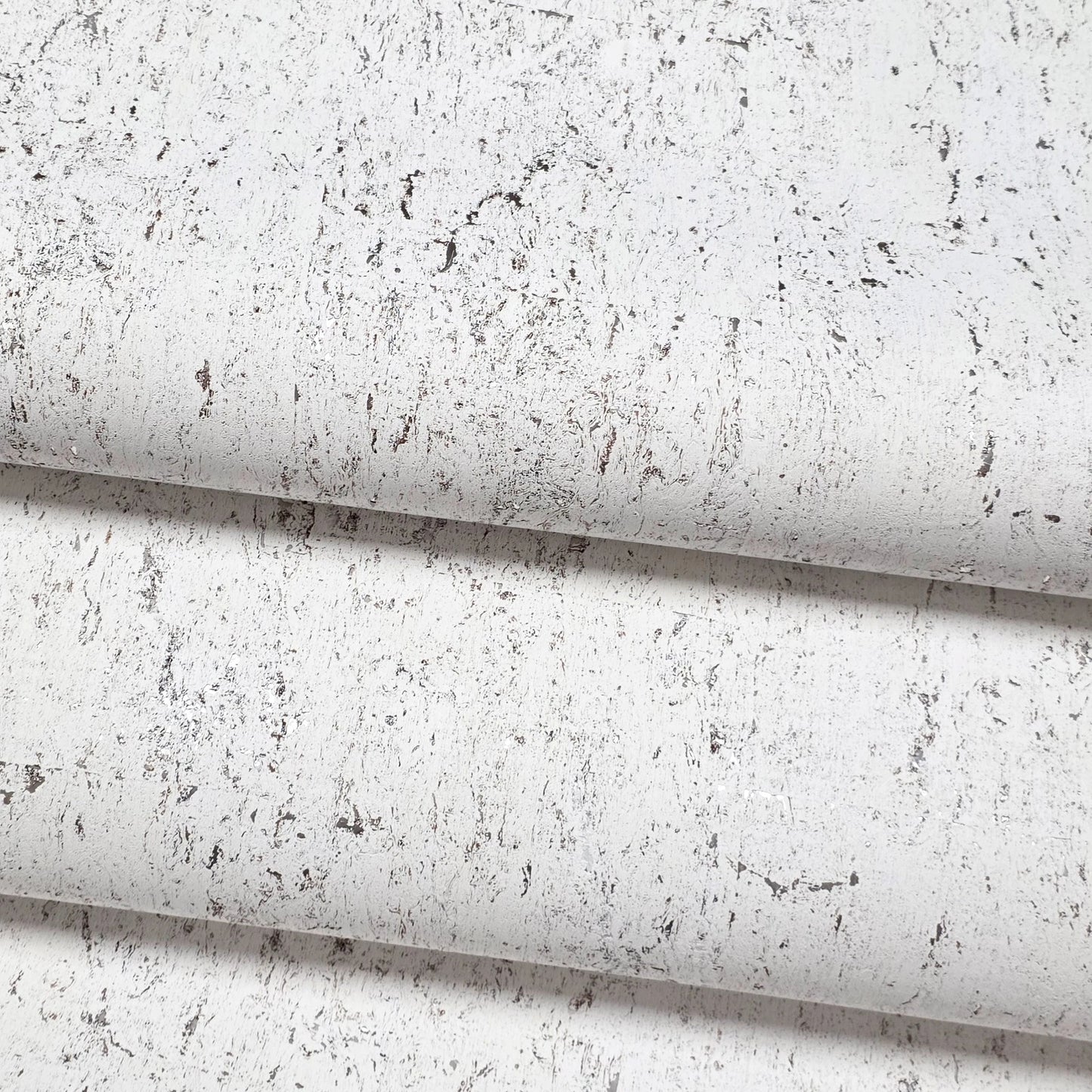 WM011KCS Real Natural cork matte off white silver metallic foil textured modern Wallpaper