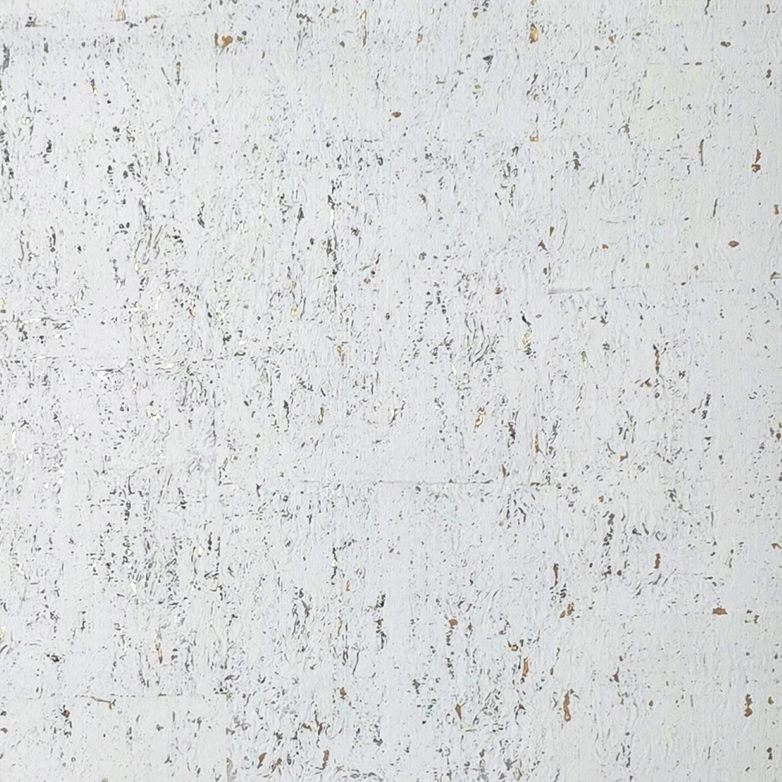 WM012KCG Real natural cork textured matte white gold metallic foil modern eco Wallpaper