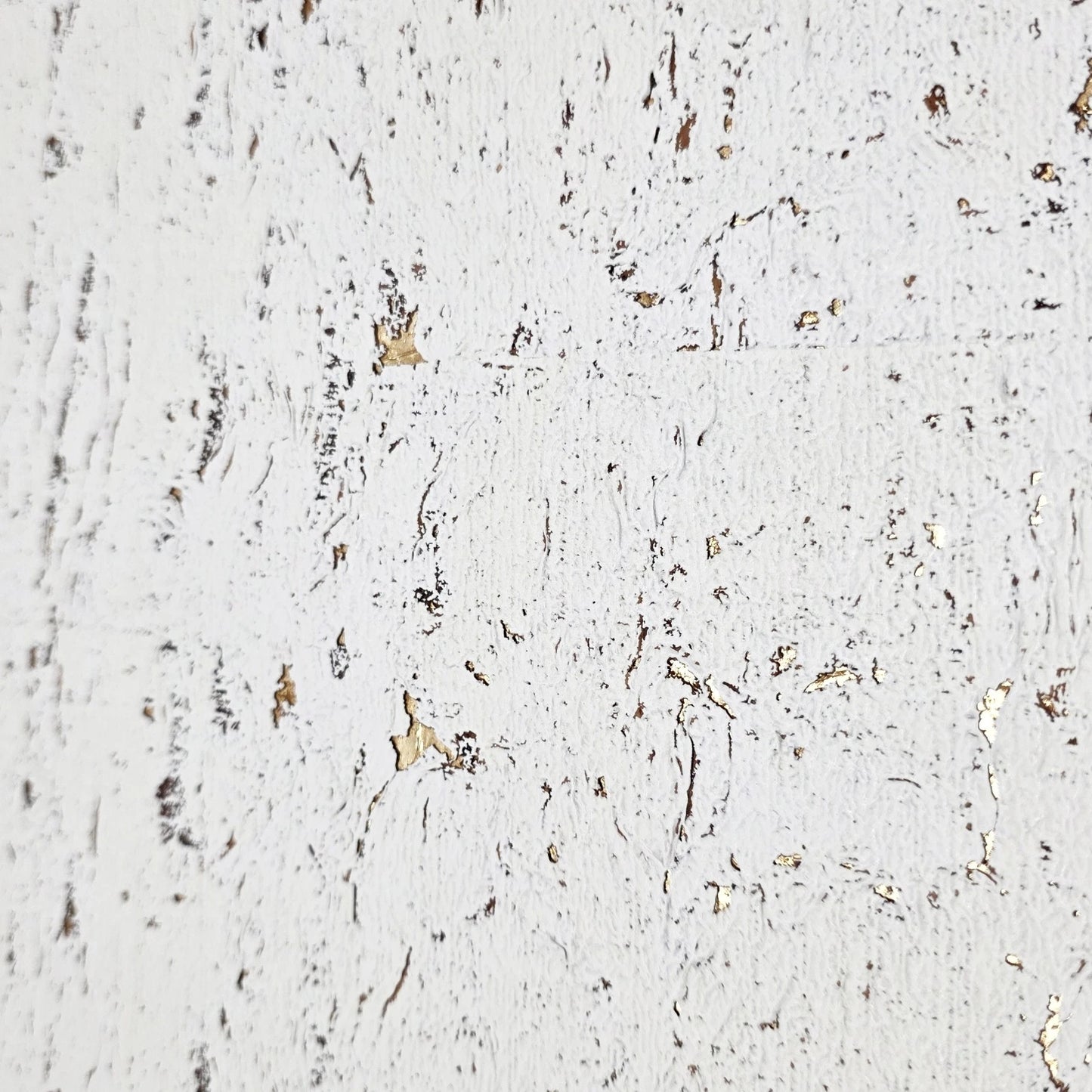 WM012KCG Real natural cork textured matte white gold metallic foil modern eco Wallpaper