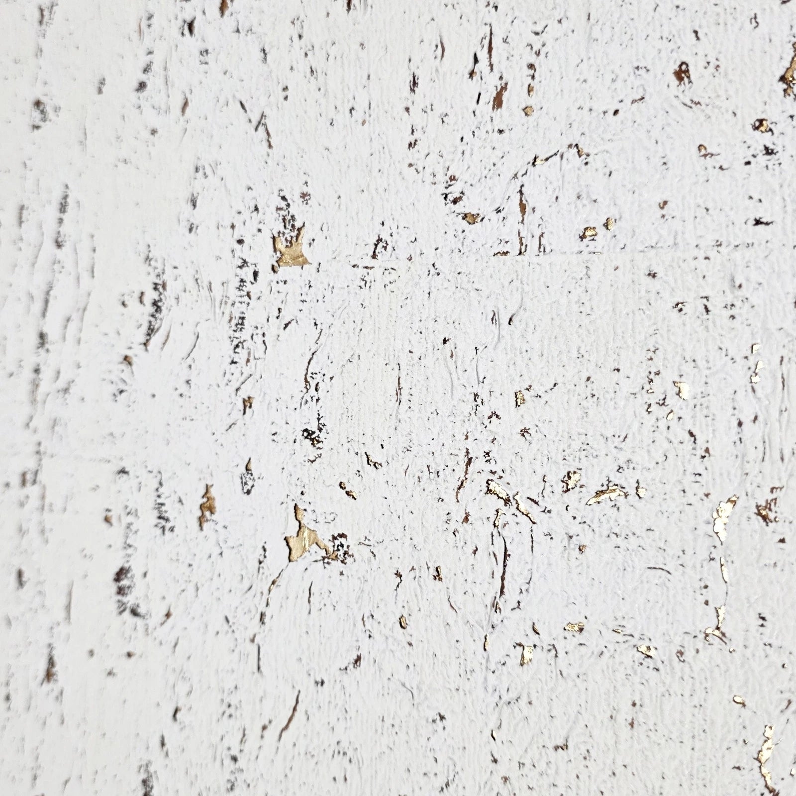 WM012KCG Real natural cork textured matte white gold metallic foil modern eco Wallpaper