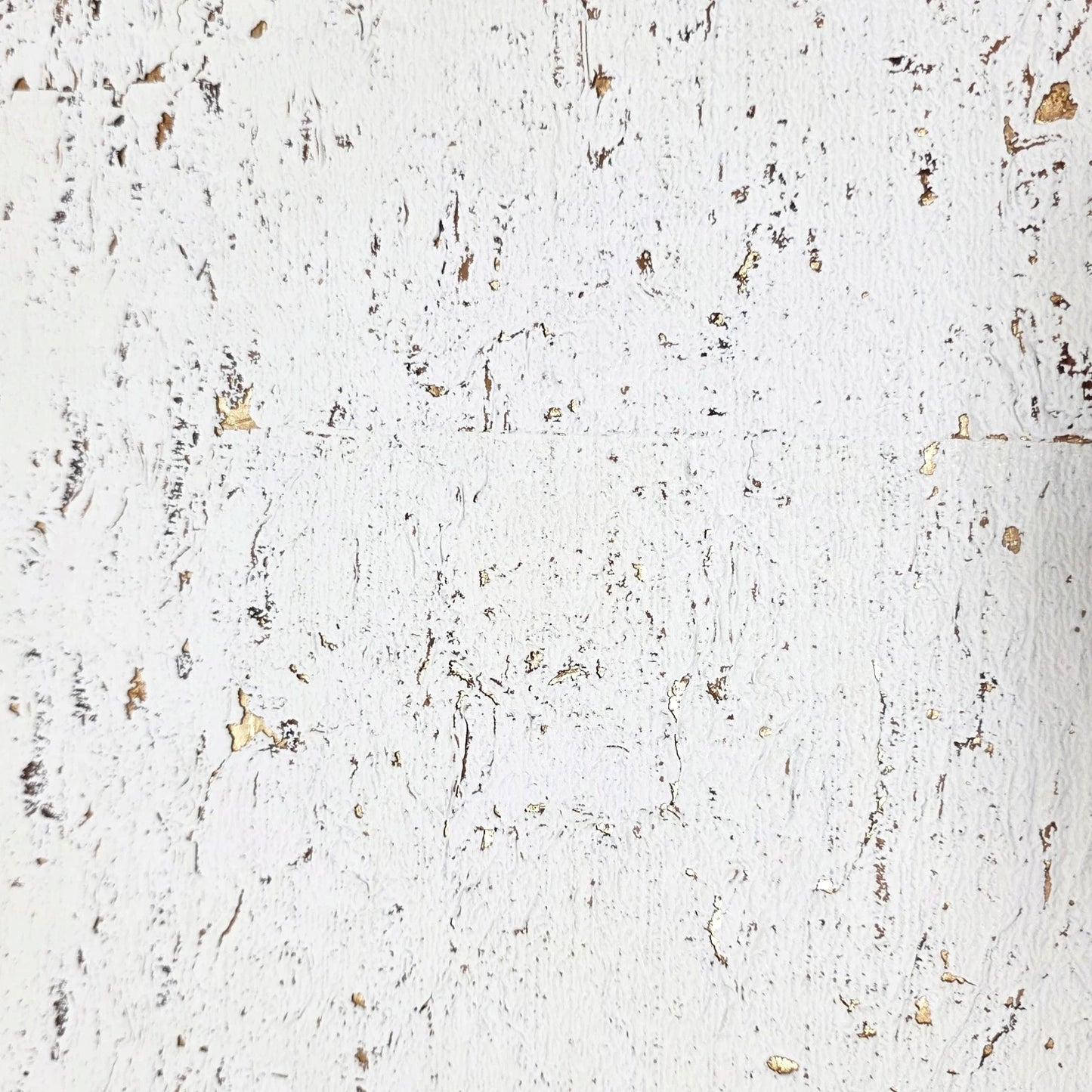 WM012KCG Real natural cork textured matte white gold metallic foil modern eco Wallpaper