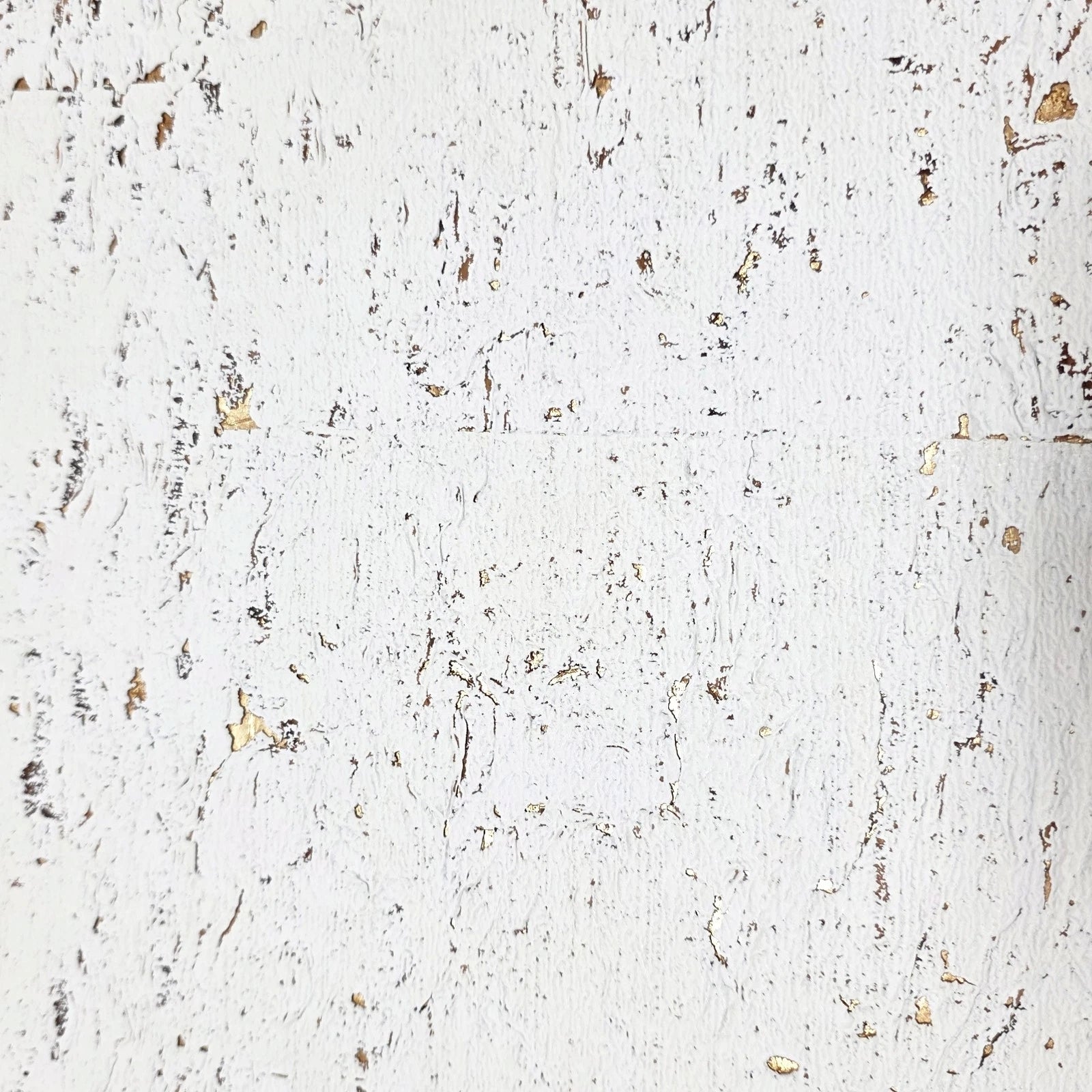 WM012KCG Real natural cork textured matte white gold metallic foil modern eco Wallpaper