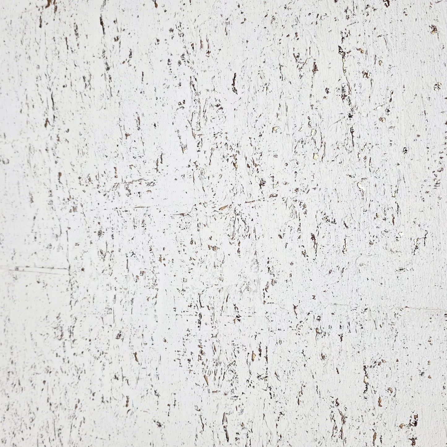 WM012KCG Real natural cork textured matte white gold metallic foil modern eco Wallpaper