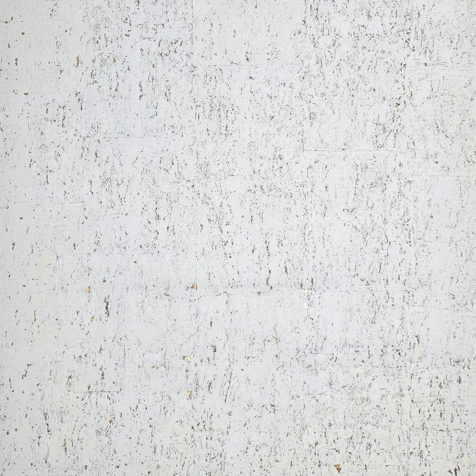 WM012KCG Real natural cork textured matte white gold metallic foil modern eco Wallpaper