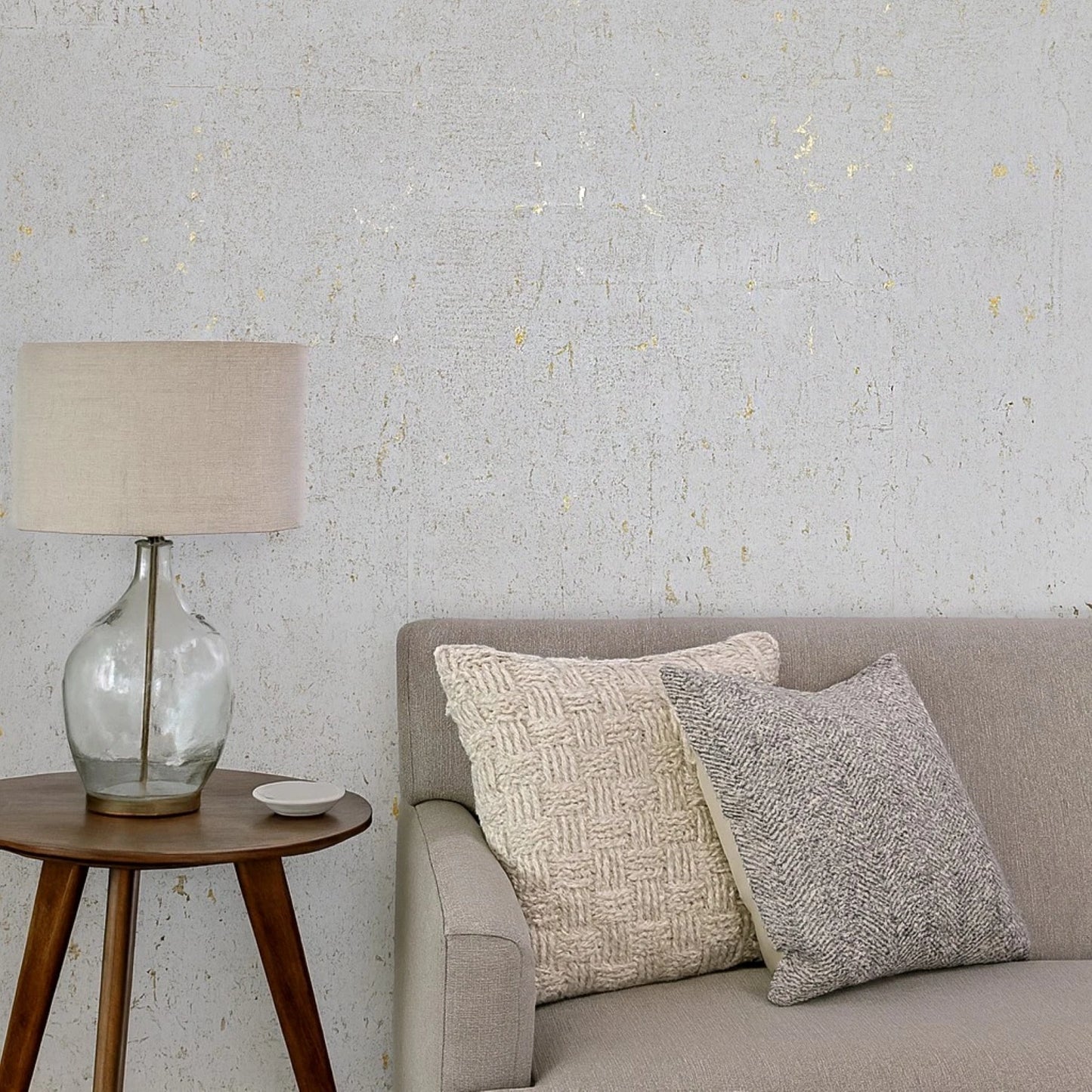 WM014KCG Real natural cork textured golden off white gold metallic foil modern Wallpaper