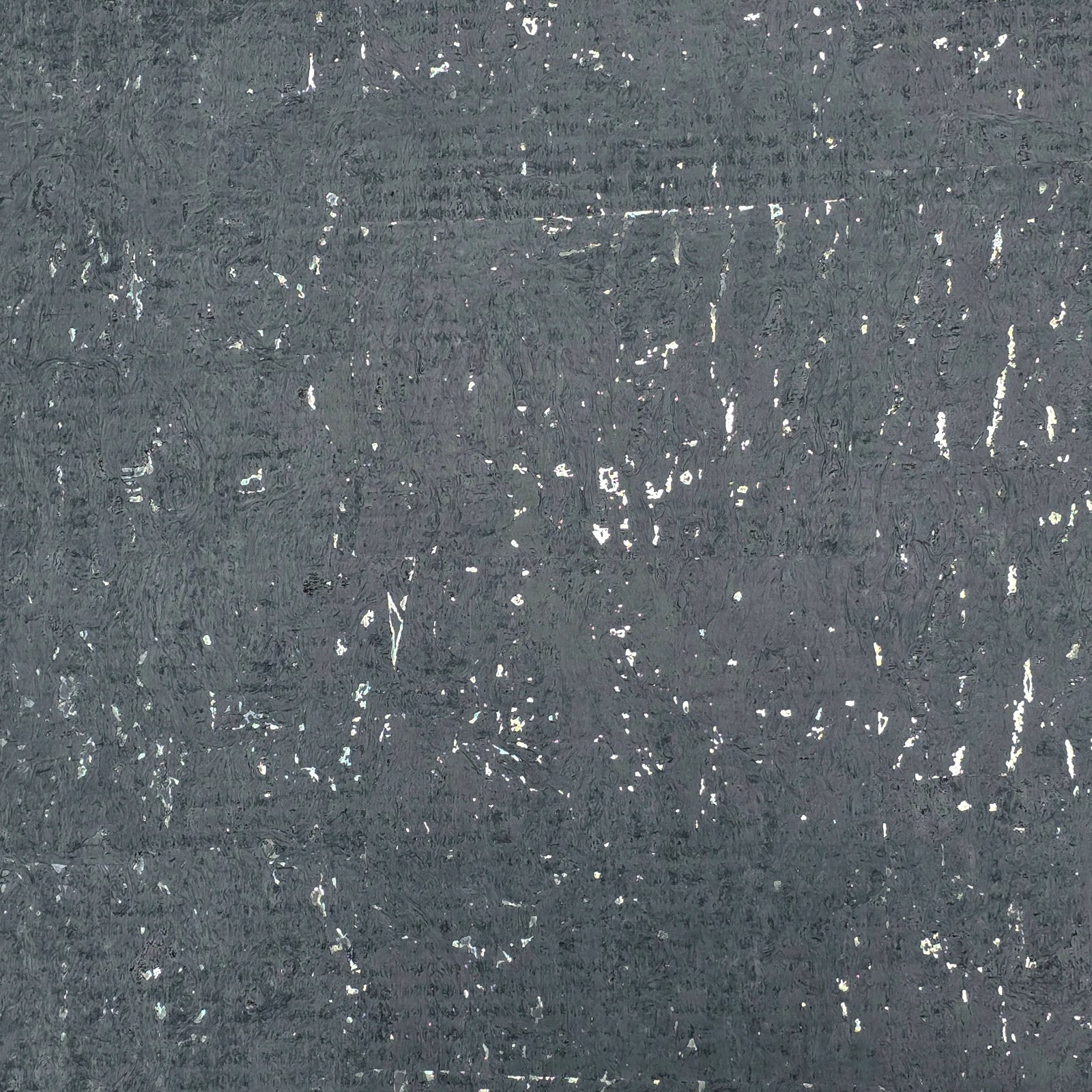 WM018KCS Real Natural cork matte blue gray silver metallic foil textured modern Wallpaper