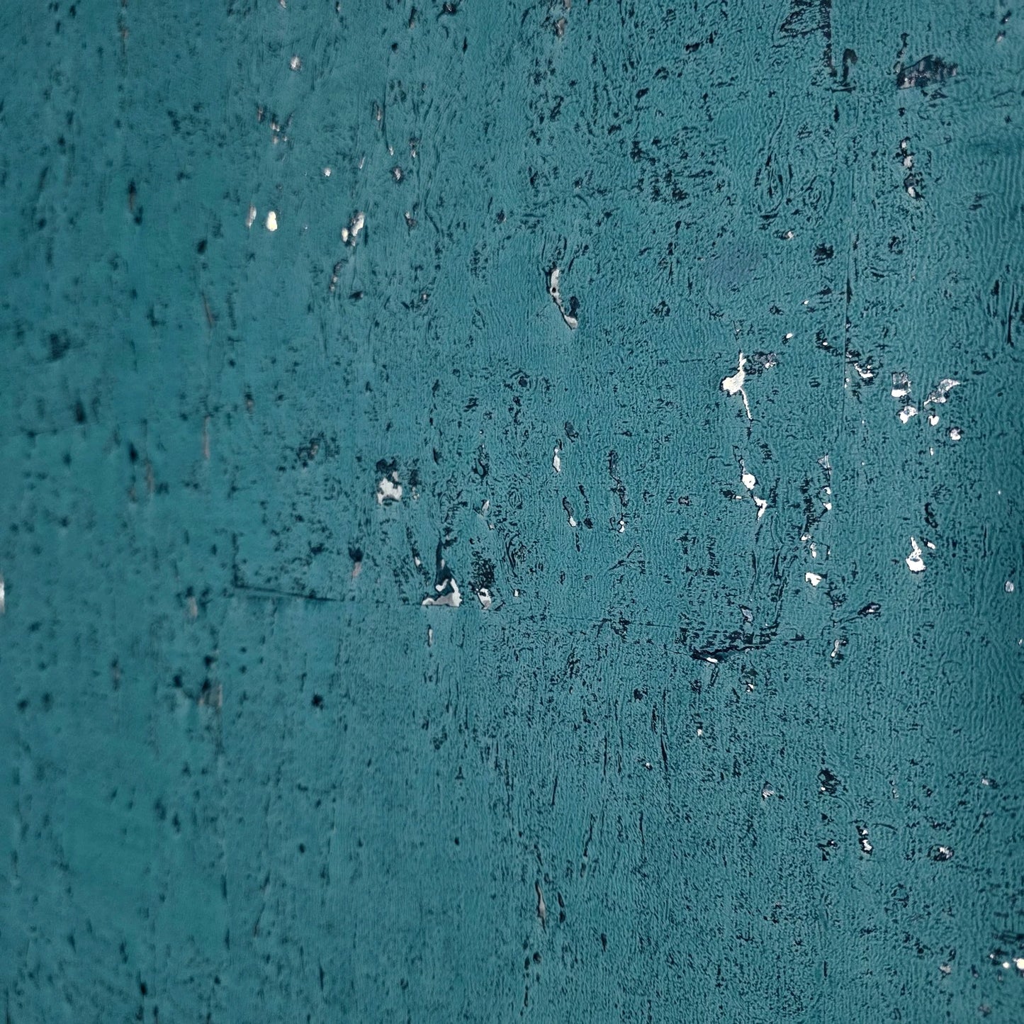 WM019KCS Real natural cork textured matte teal blue silver metallic foil modern Wallpaper