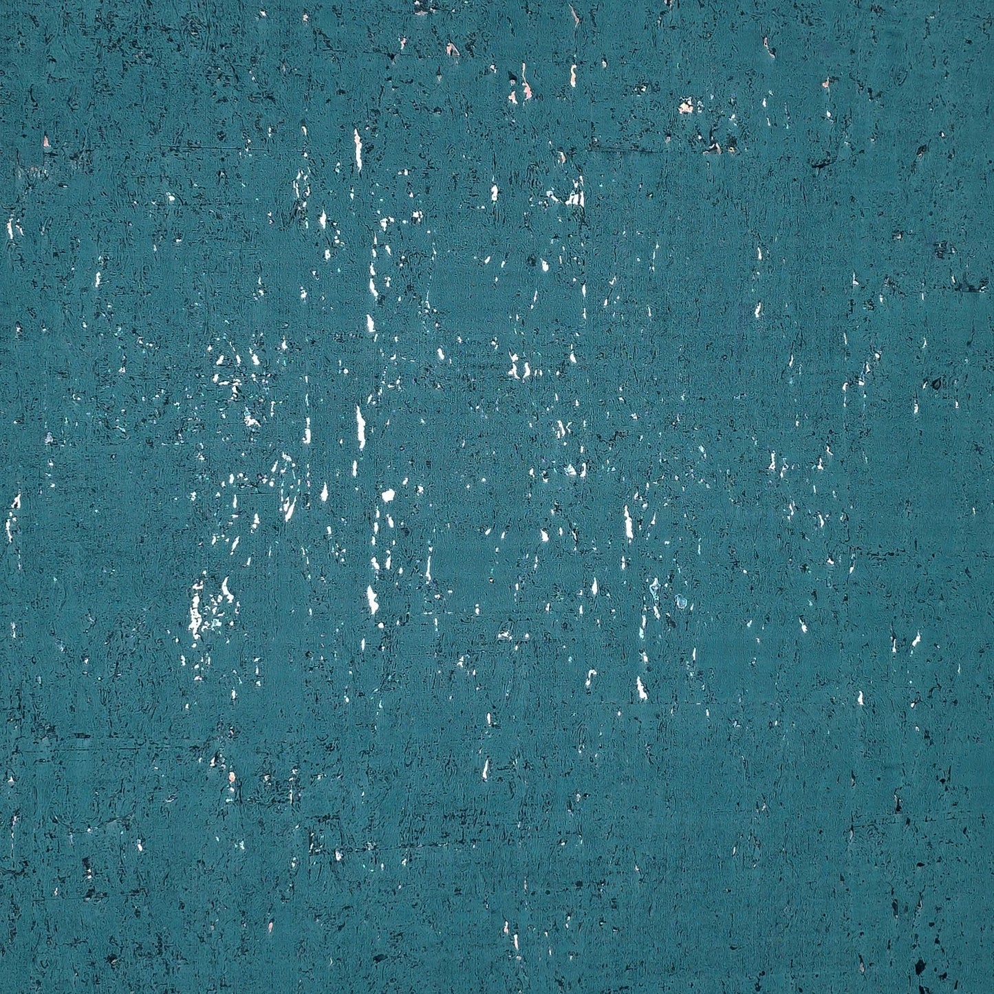 WM019KCS Real natural cork textured matte teal blue silver metallic foil modern Wallpaper