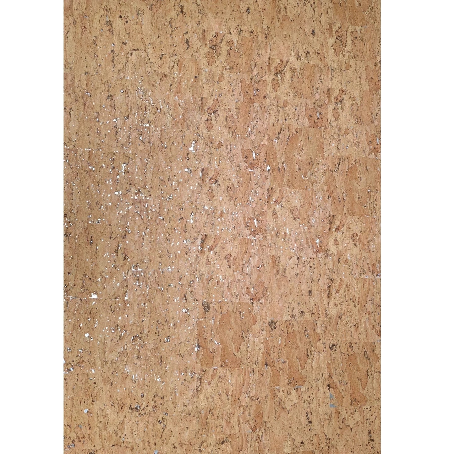 WM020KCG Real Natural cork organic sand brown silver metallic foil textured eco Wallpaper