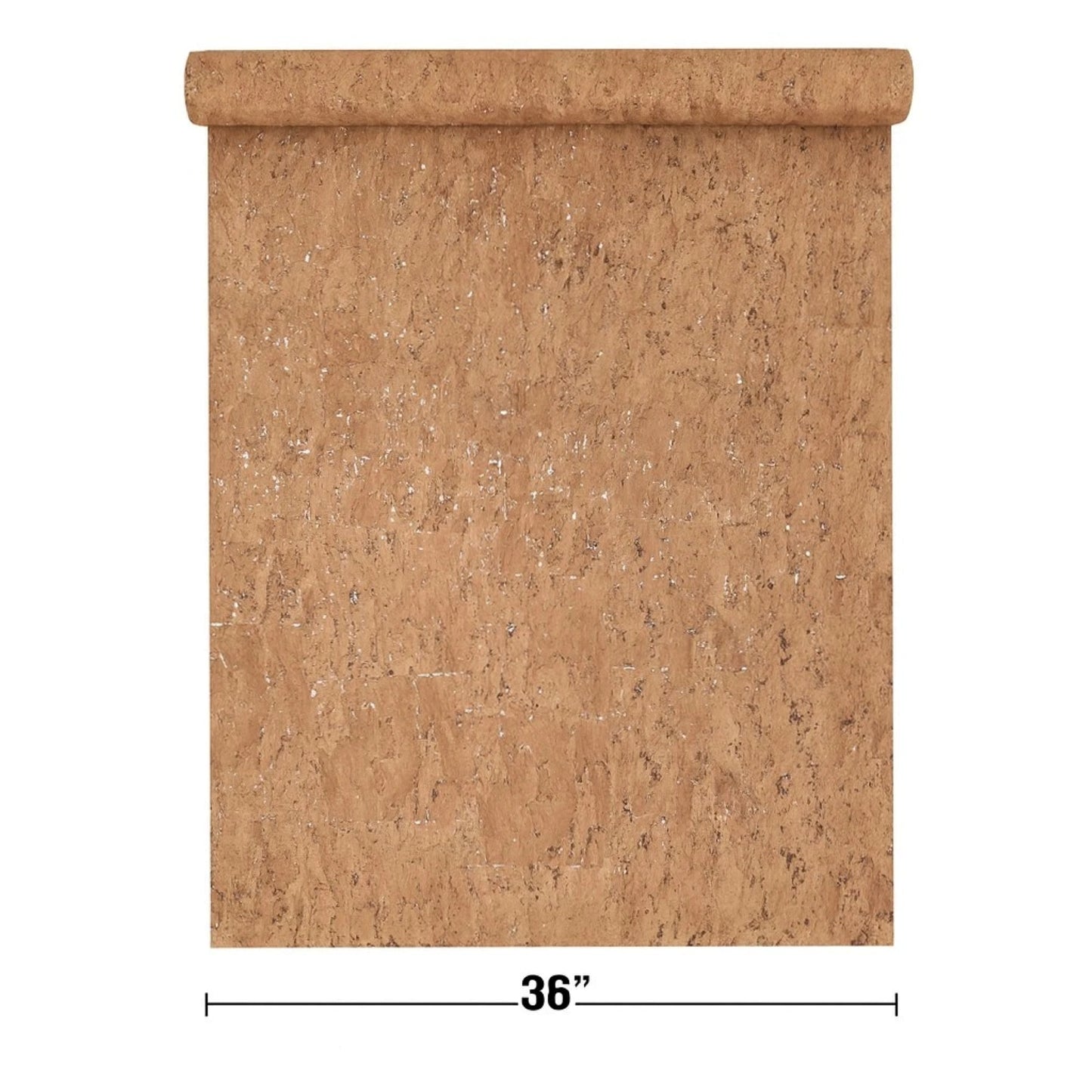 WM020KCG Real Natural cork organic sand brown silver metallic foil textured eco Wallpaper