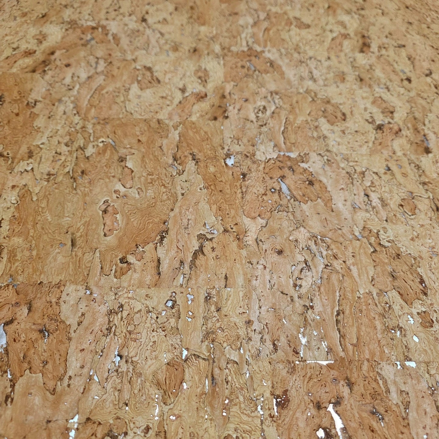 WM020KCG Real Natural cork organic sand brown silver metallic foil textured eco Wallpaper