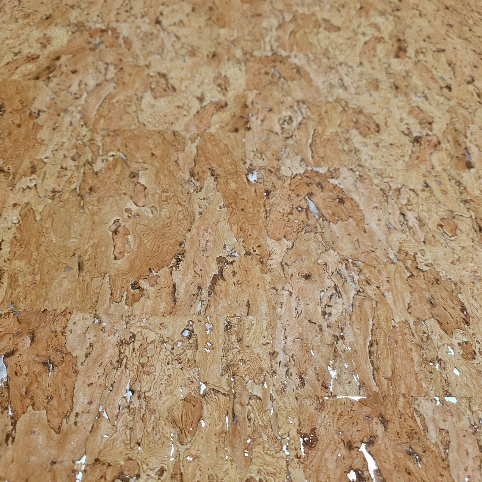 WM020KCG Real Natural cork organic sand brown silver metallic foil textured eco Wallpaper
