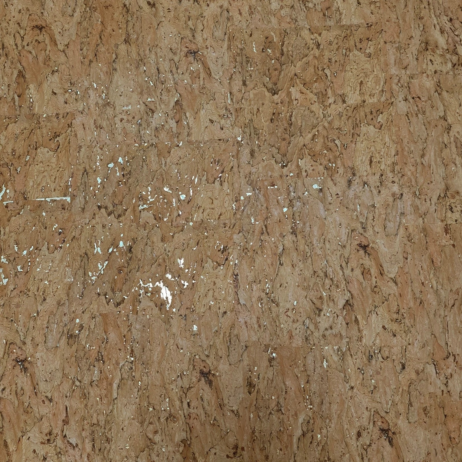 WM021KCG Real Natural cork organic sand brown gold metallic foil textured eco Wallpaper