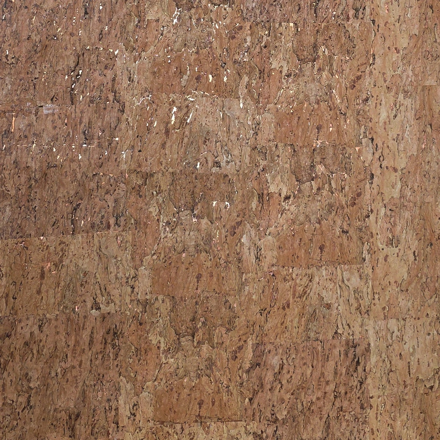 WM022KCC Real Natural cork organic sand brown copper metallic foil textured eco Wallpaper