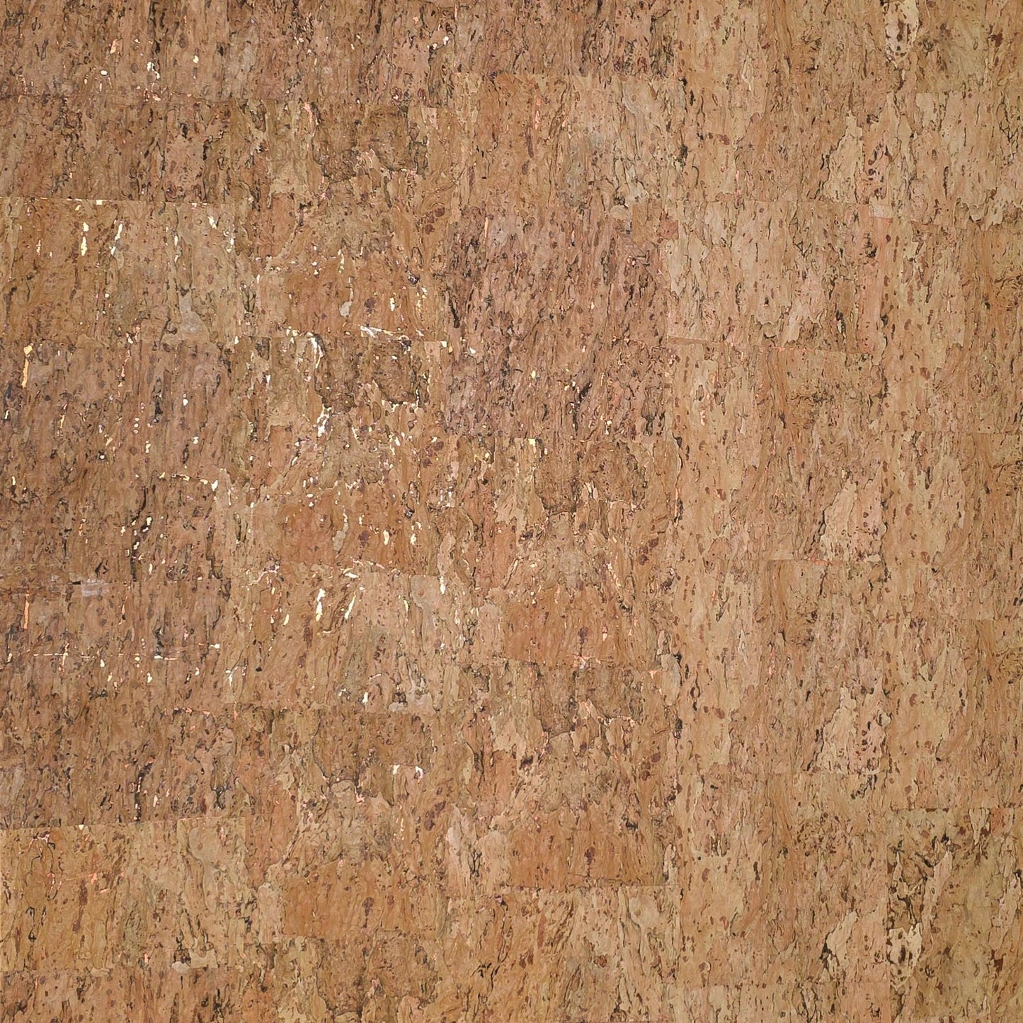 WM022KCC Real Natural cork organic sand brown copper metallic foil textured eco Wallpaper