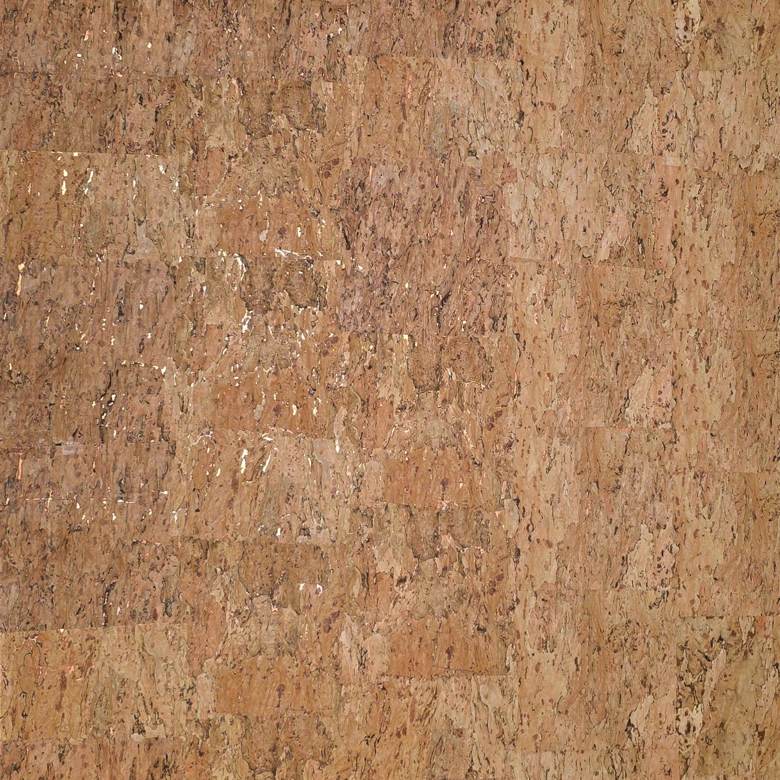 WM022KCC Real Natural cork organic sand brown copper metallic foil textured eco Wallpaper