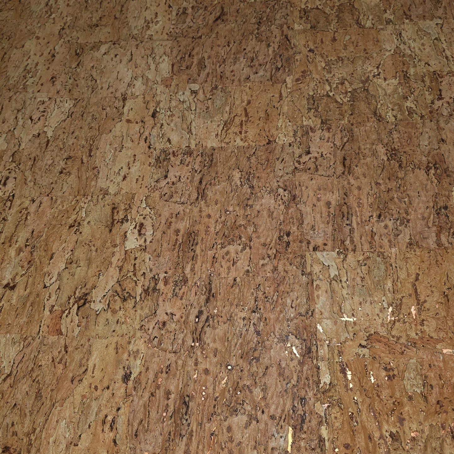 WM022KCC Real Natural cork organic sand brown copper metallic foil textured eco Wallpaper