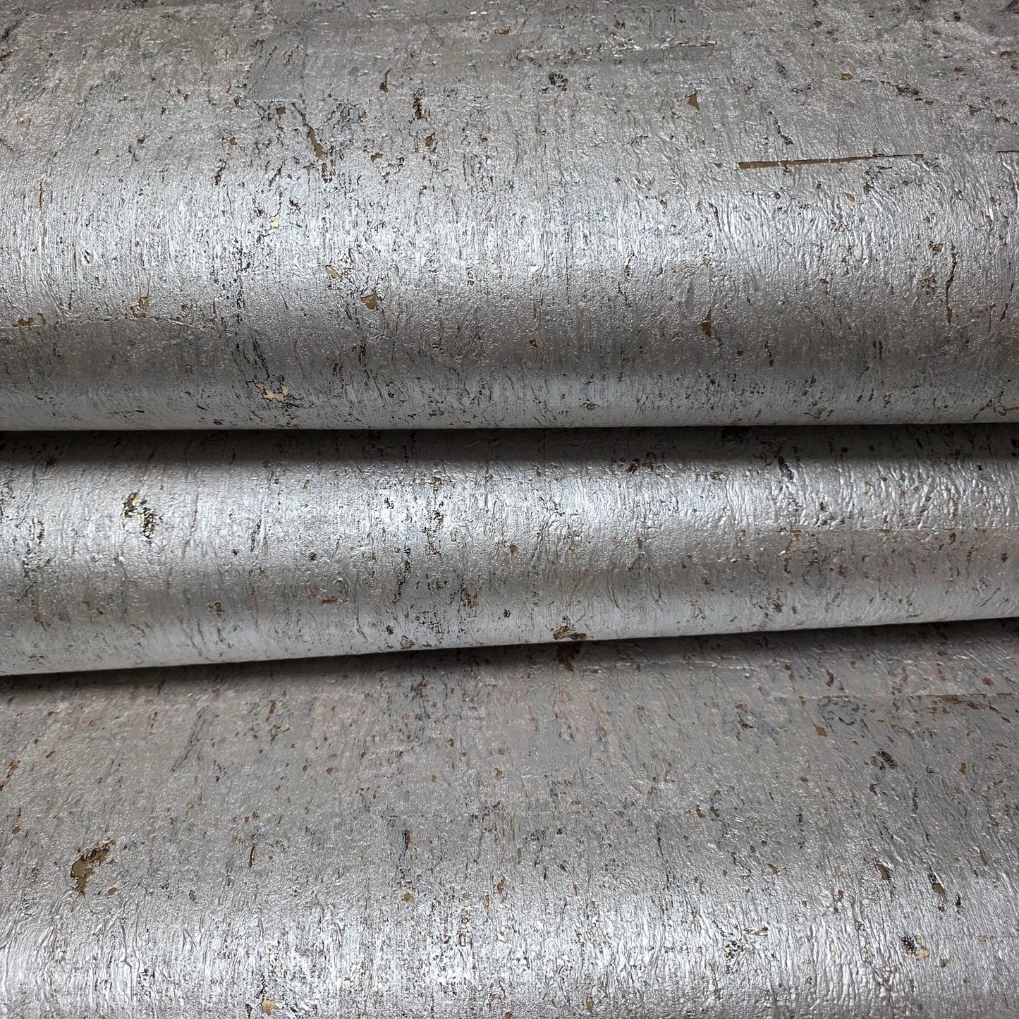 WM024KCG Real Natural cork rose cream pearl silver gold metallic foil textured Wallpaper