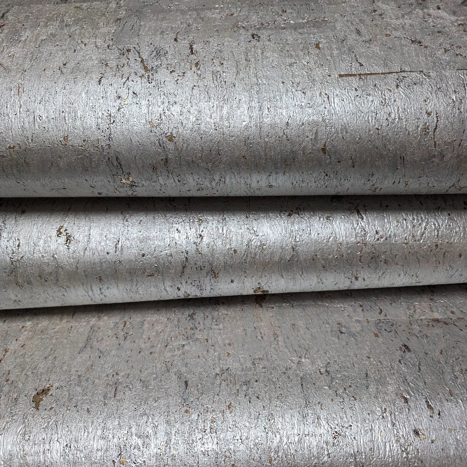 WM024KCG Real Natural cork rose cream pearl silver gold metallic foil textured Wallpaper