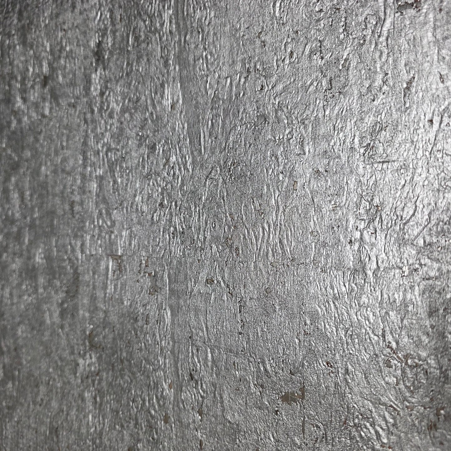 WM025KCS Real Natural cork silver on metallic foil textured Wallpaper modern wallcovering