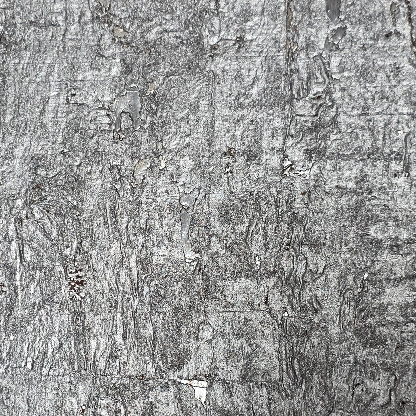WM025KCS Real Natural cork silver on metallic foil textured Wallpaper modern wallcovering