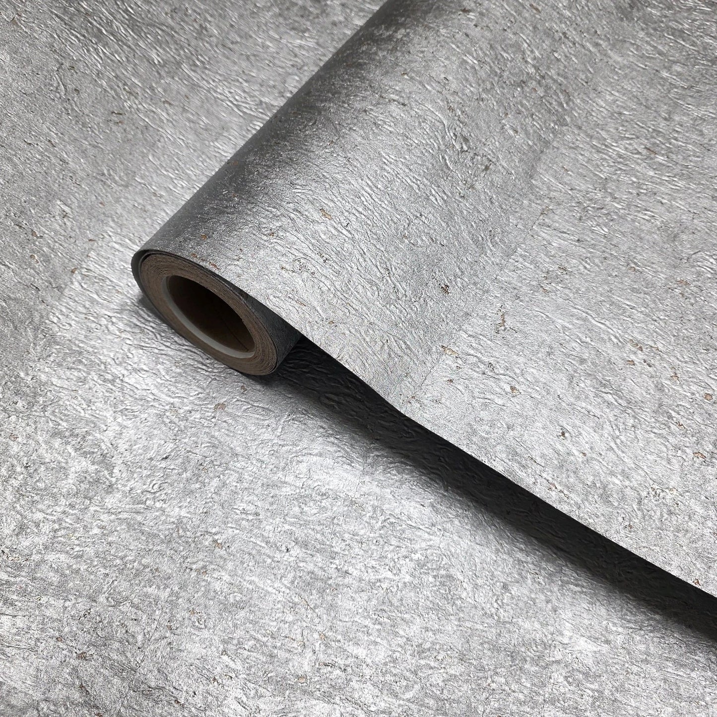 WM025KCS Real Natural cork silver on metallic foil textured Wallpaper modern wallcovering