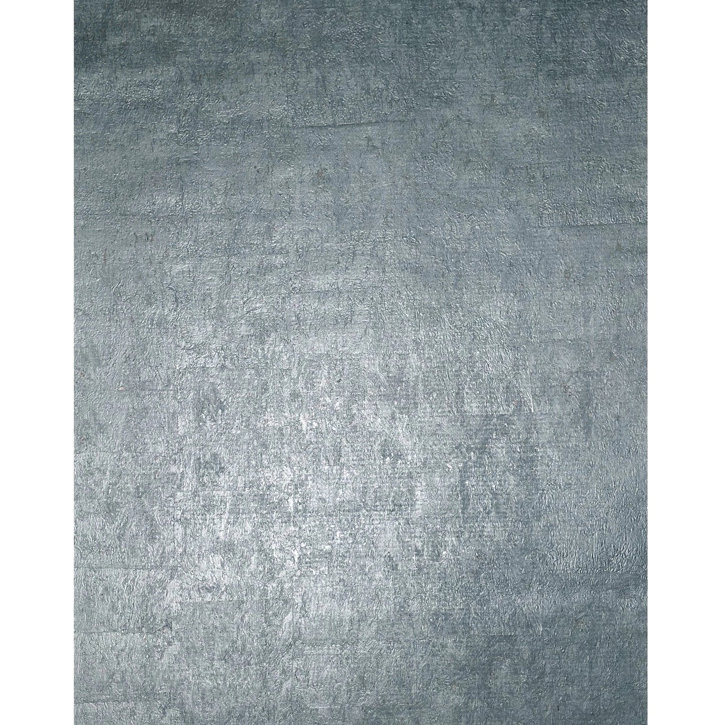 WM027KCS Real Natural cork baby blue hue silver metallic foil textured modern Wallpaper