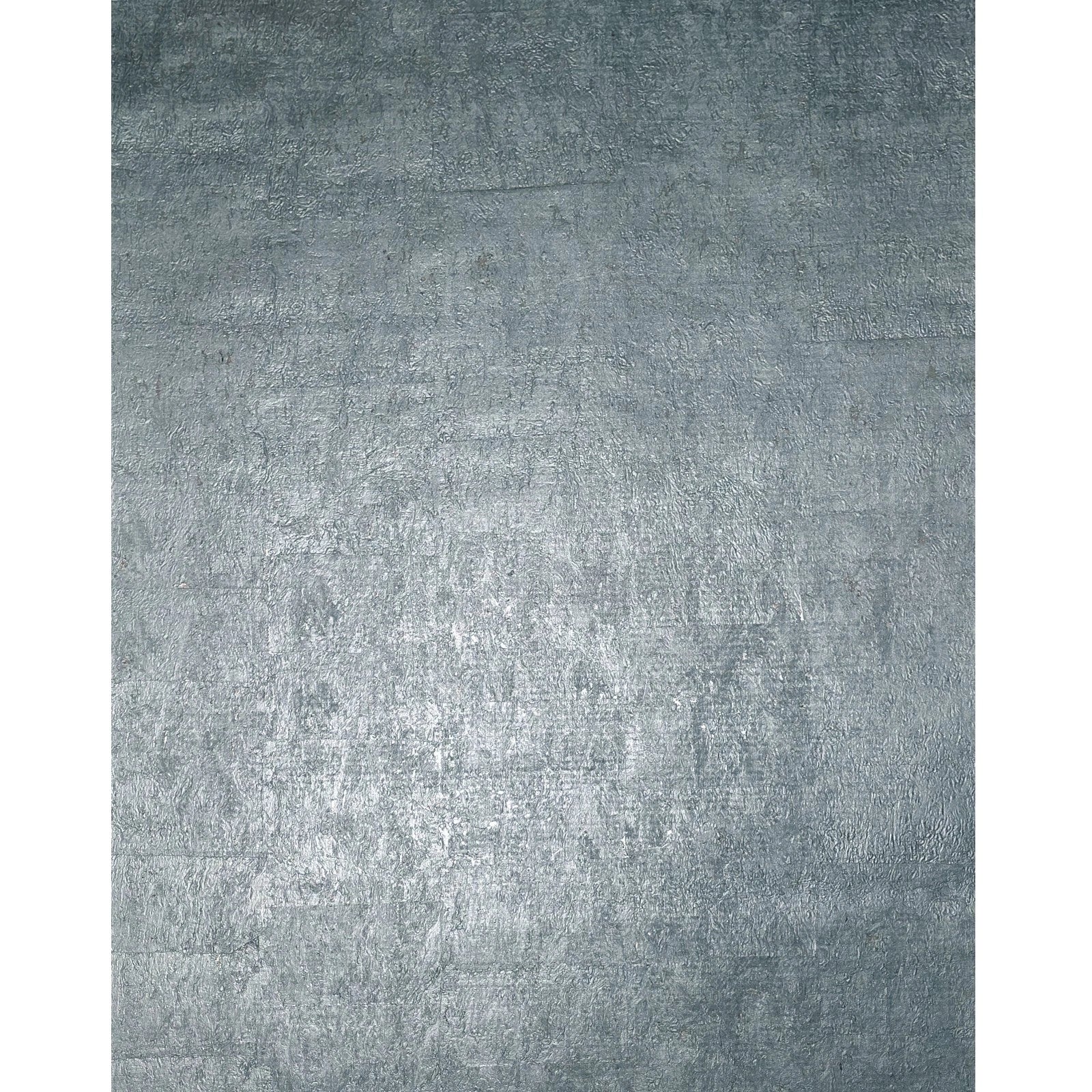WM027KCS Real Natural cork baby blue hue silver metallic foil textured modern Wallpaper