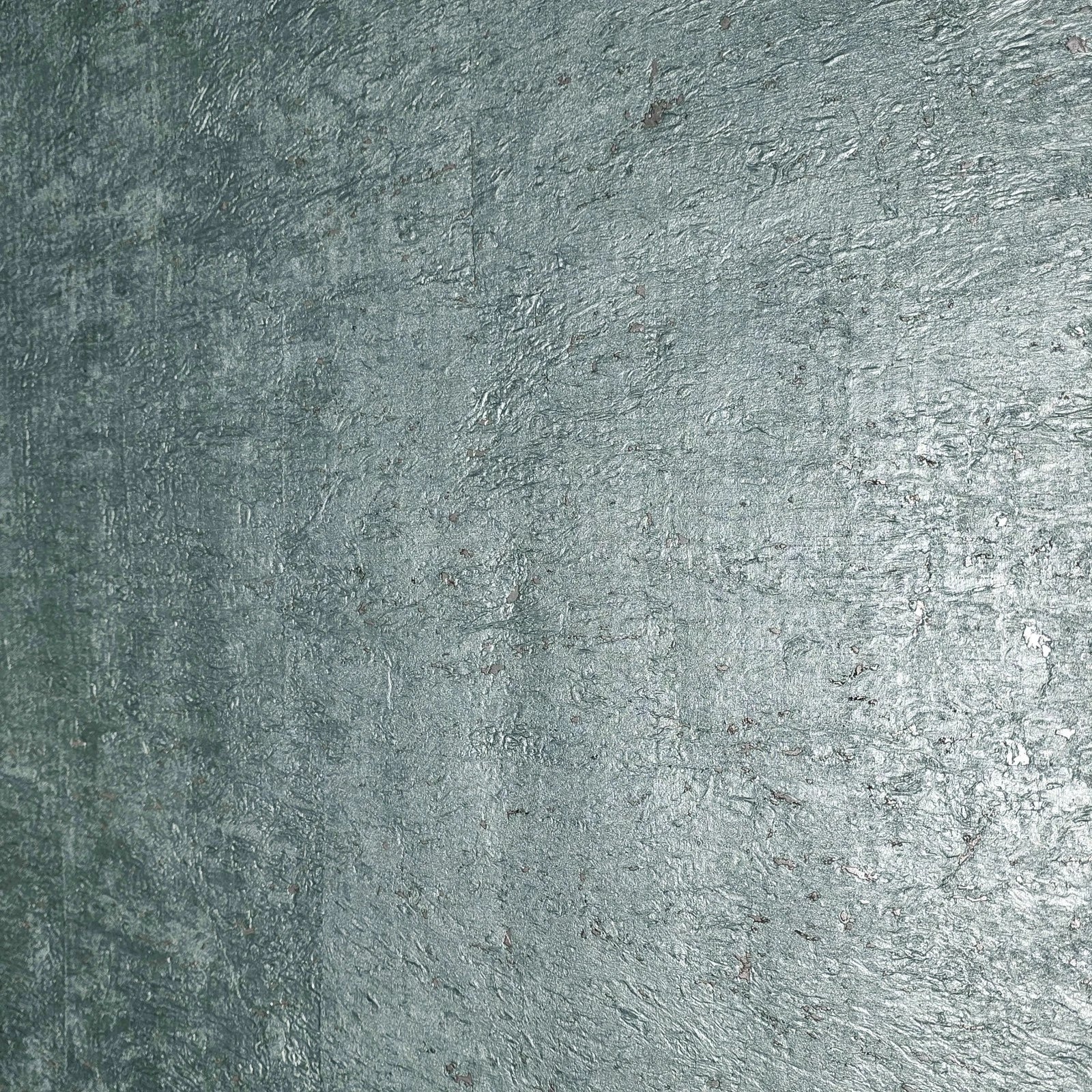 WM027KCS Real Natural cork baby blue hue silver metallic foil textured modern Wallpaper