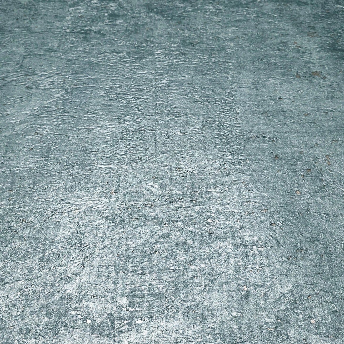 WM027KCS Real Natural cork baby blue hue silver metallic foil textured modern Wallpaper
