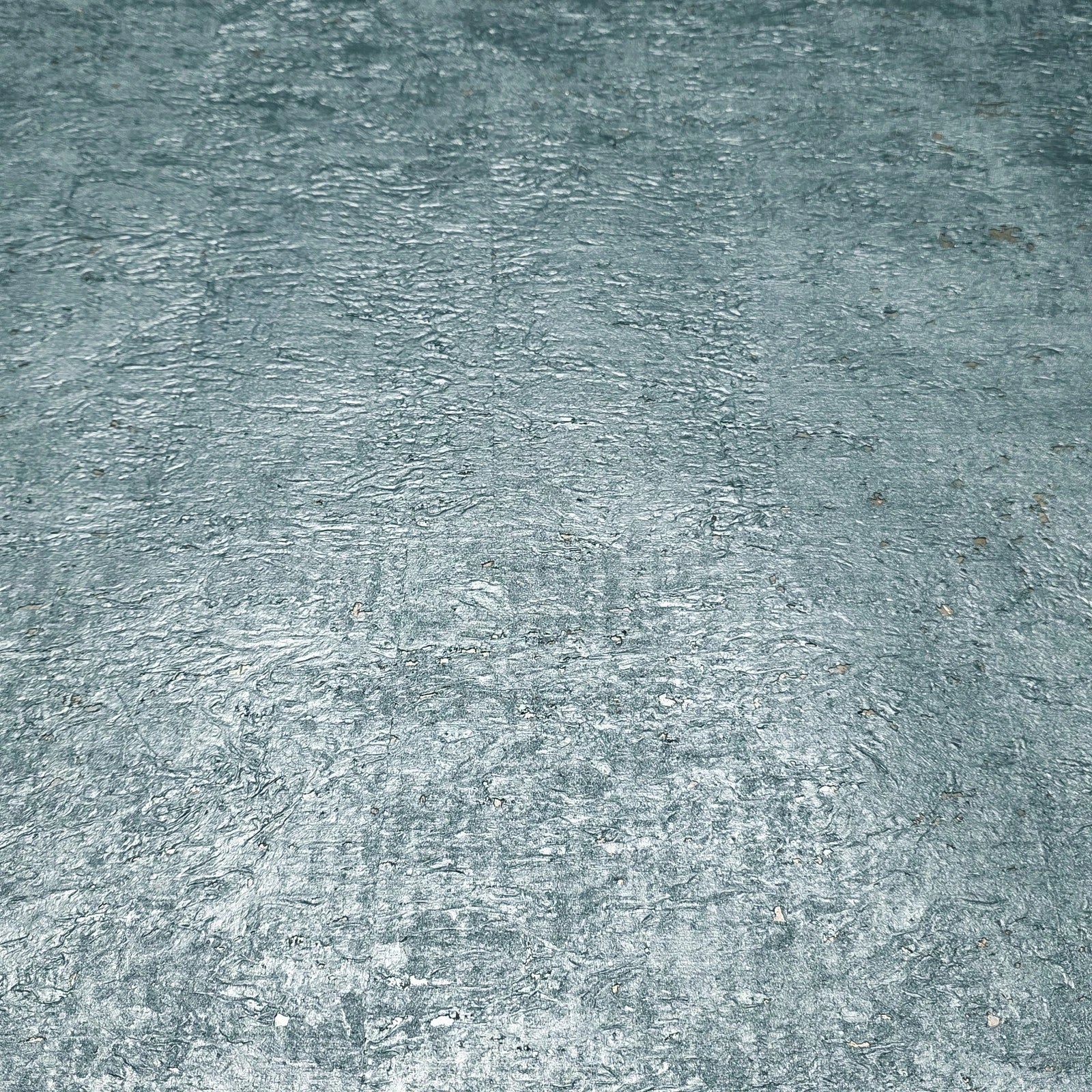 WM027KCS Real Natural cork baby blue hue silver metallic foil textured modern Wallpaper