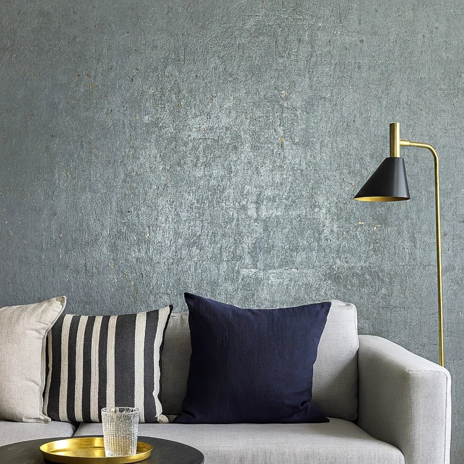 WM029KCG Real Natural cork wallcovering gray silver gold metallic foil textured Wallpaper