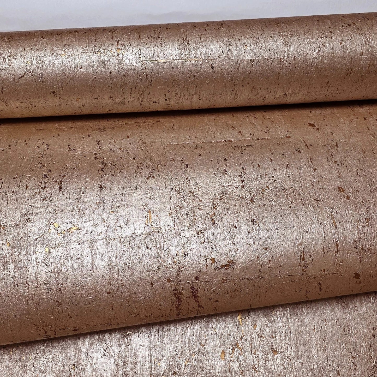 WM032KCG Real Natural cork organic rose gold cream metallic textured modern eco Wallpaper