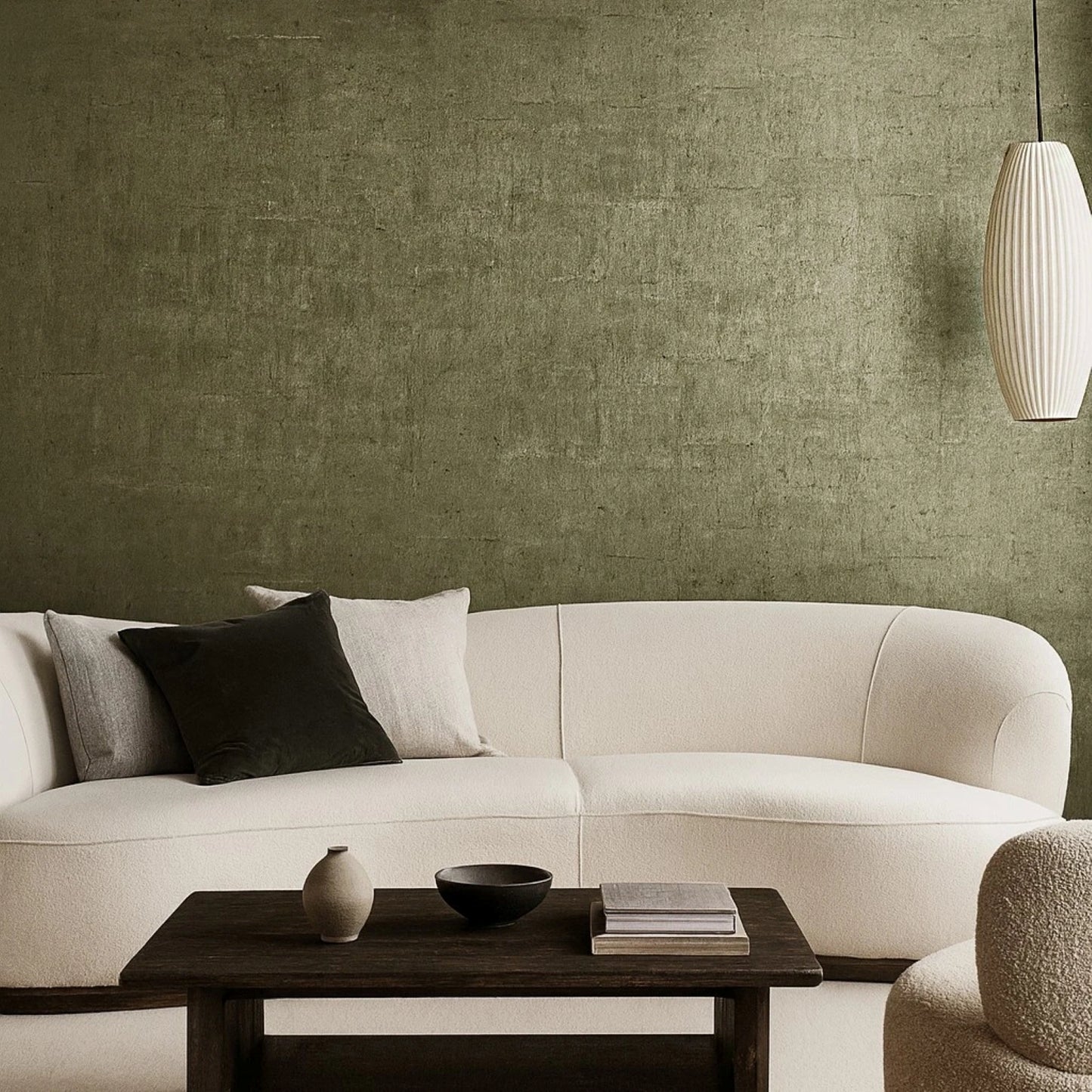 WM034KCG Real Natural cork organic Brass metallic black textured contemporary Wallpaper