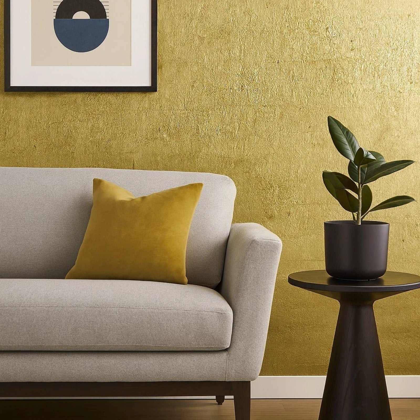 WM036KCG Real Natural cork organic gold metallic foil textured modern eco Wallpaper rolls