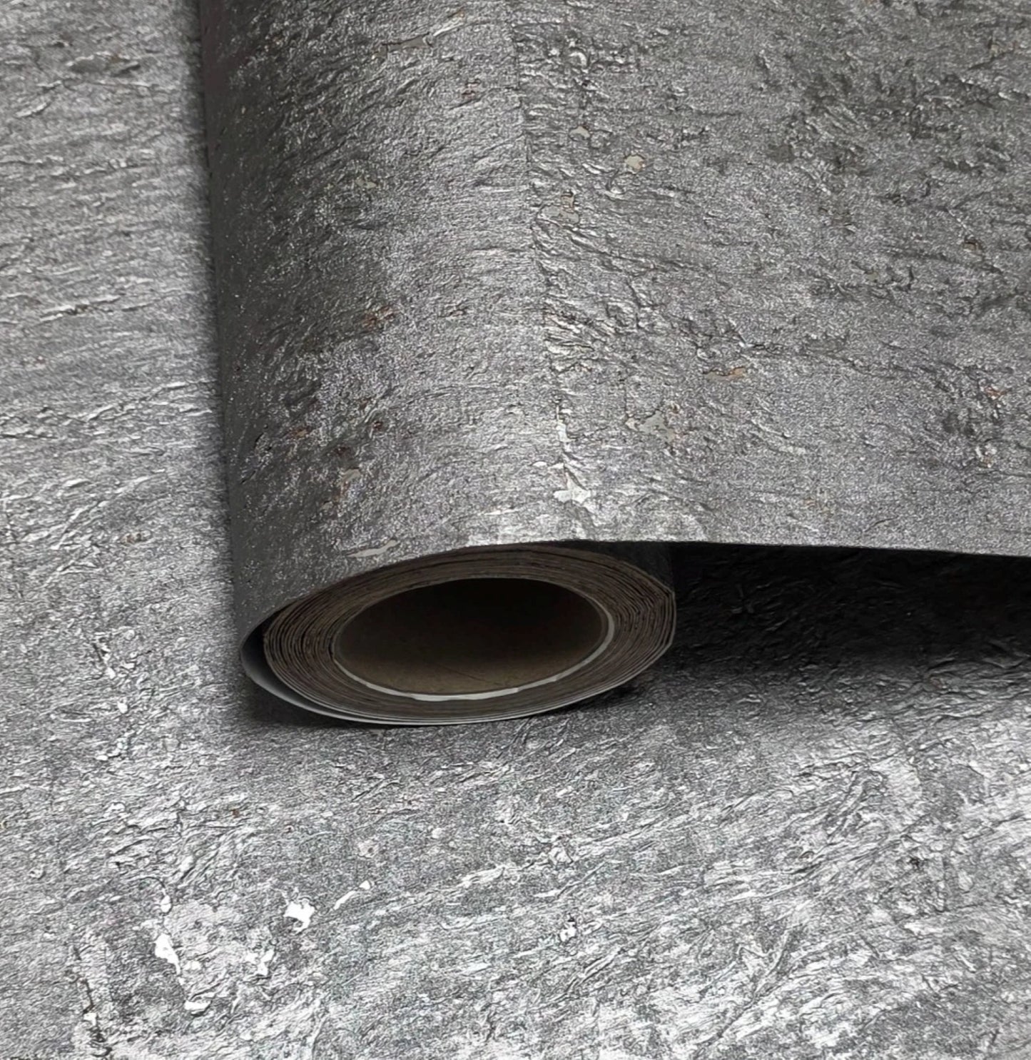 WM042KCS Real Natural cork gray platinum silver metallic foil textured modern Wallpaper