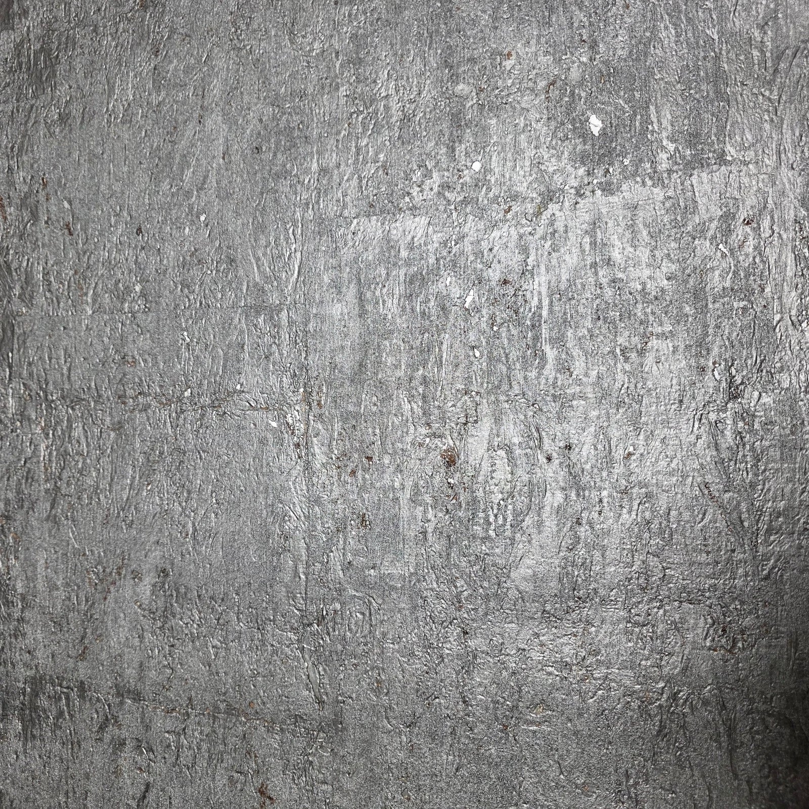 WM042KCS Real Natural cork gray platinum silver metallic foil textured modern Wallpaper