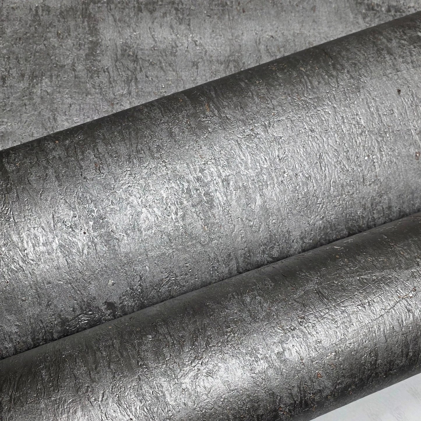 WM042KCS Real Natural cork gray platinum silver metallic foil textured modern Wallpaper