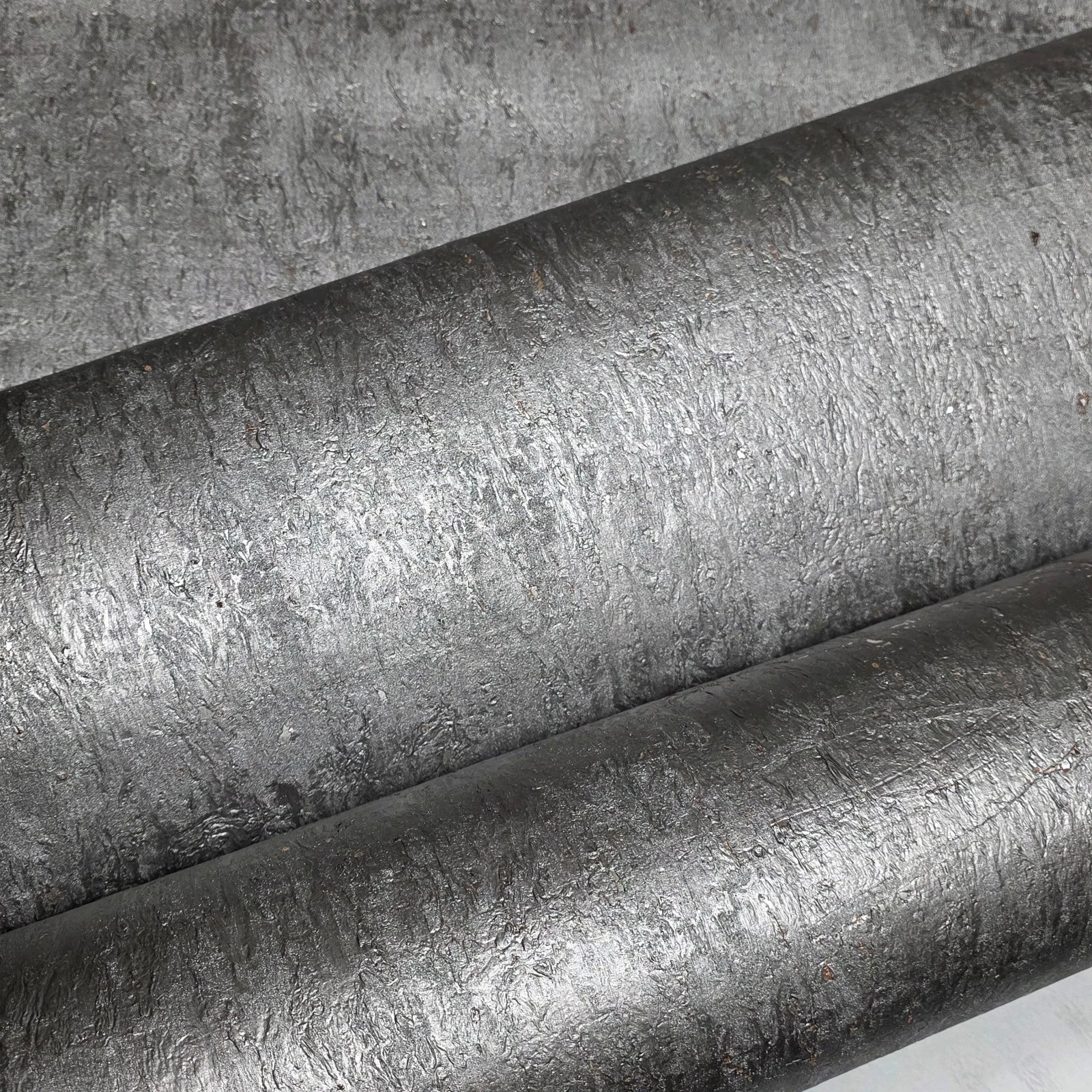 WM042KCS Real Natural cork gray platinum silver metallic foil textured modern Wallpaper