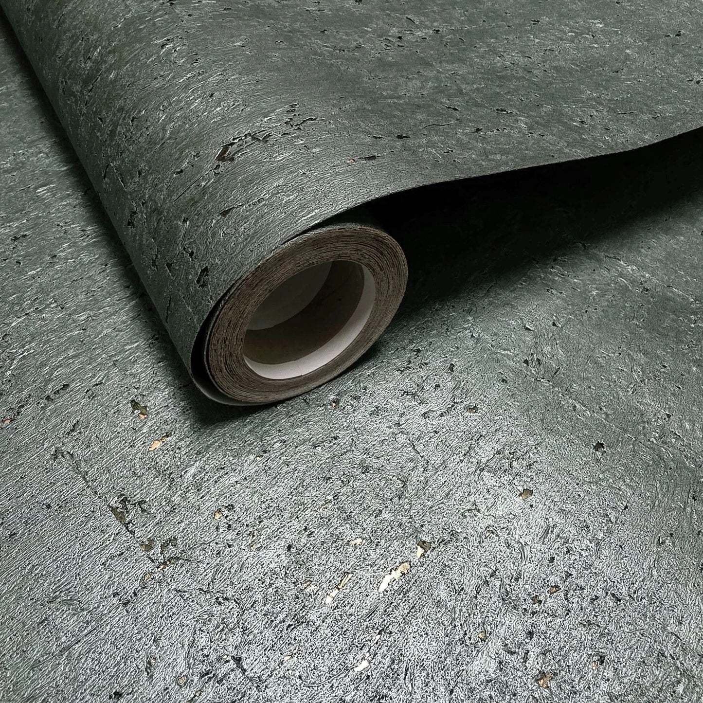 WM043KCG Real Natural cork ash light gray metallic brass gold foil textured eco Wallpaper