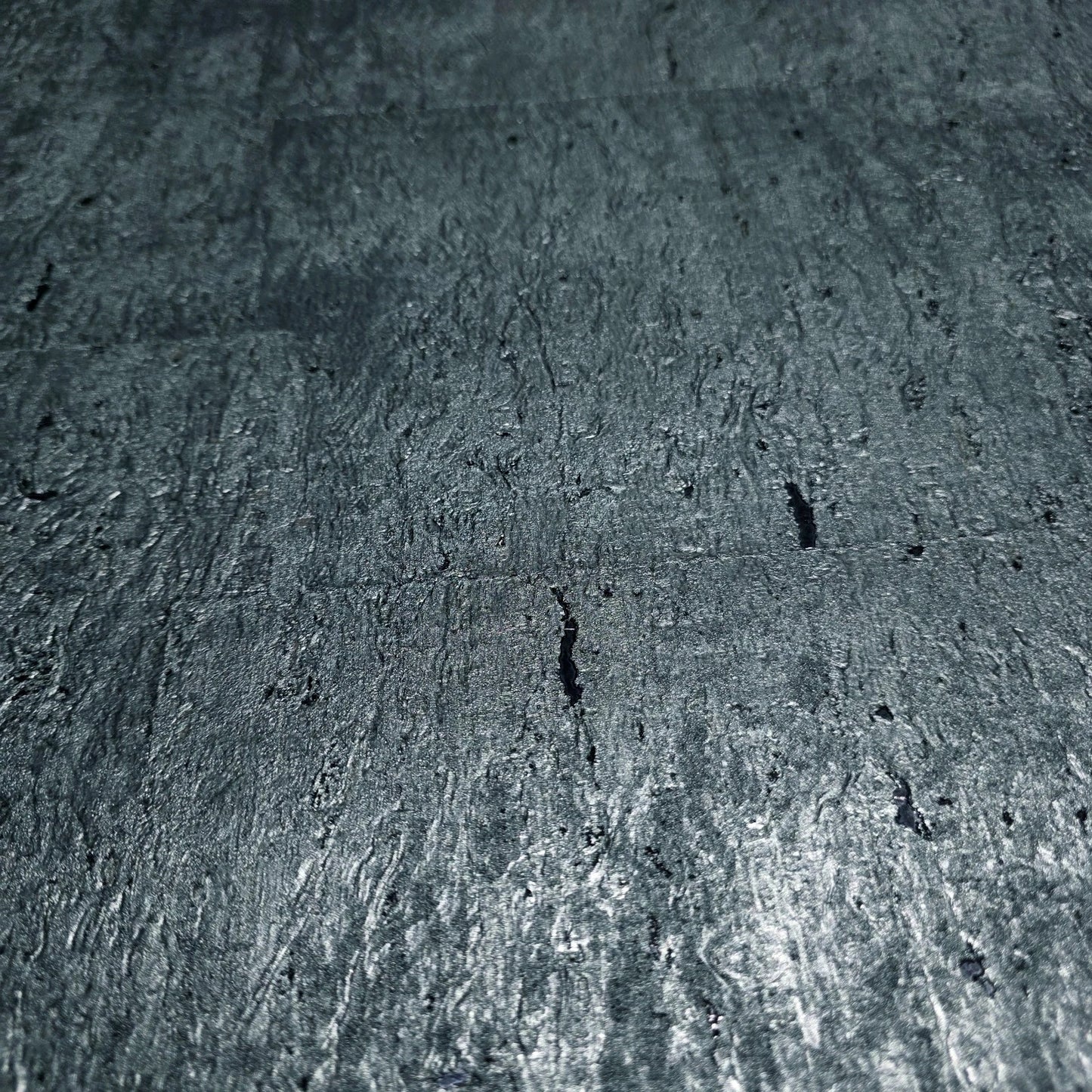 WM045KCG Real Natural cork deep steel slate blue gray silver metallic textured Wallpaper