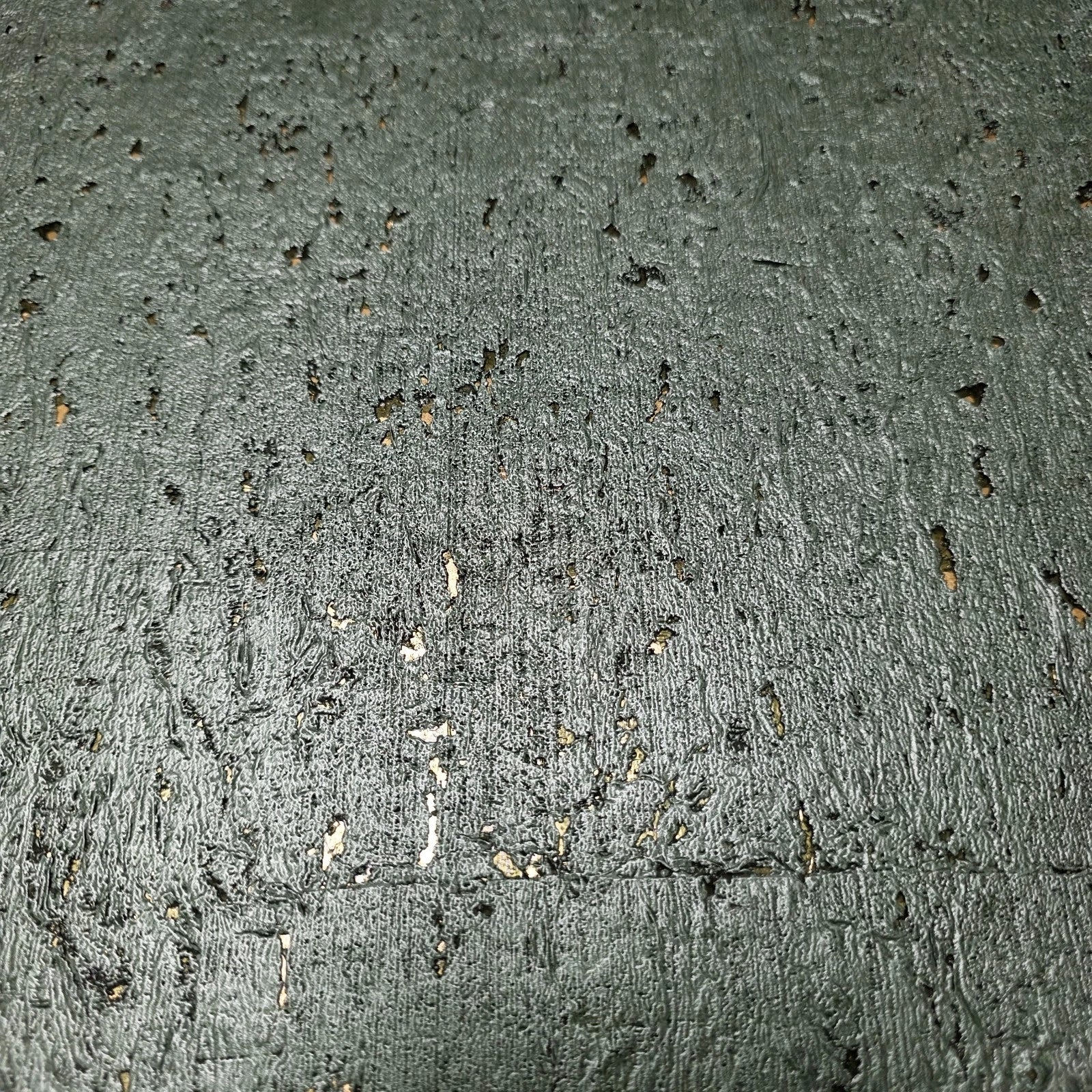 WM047KCG Real Natural cork moss green - gray metallic gold foil textured modern Wallpaper