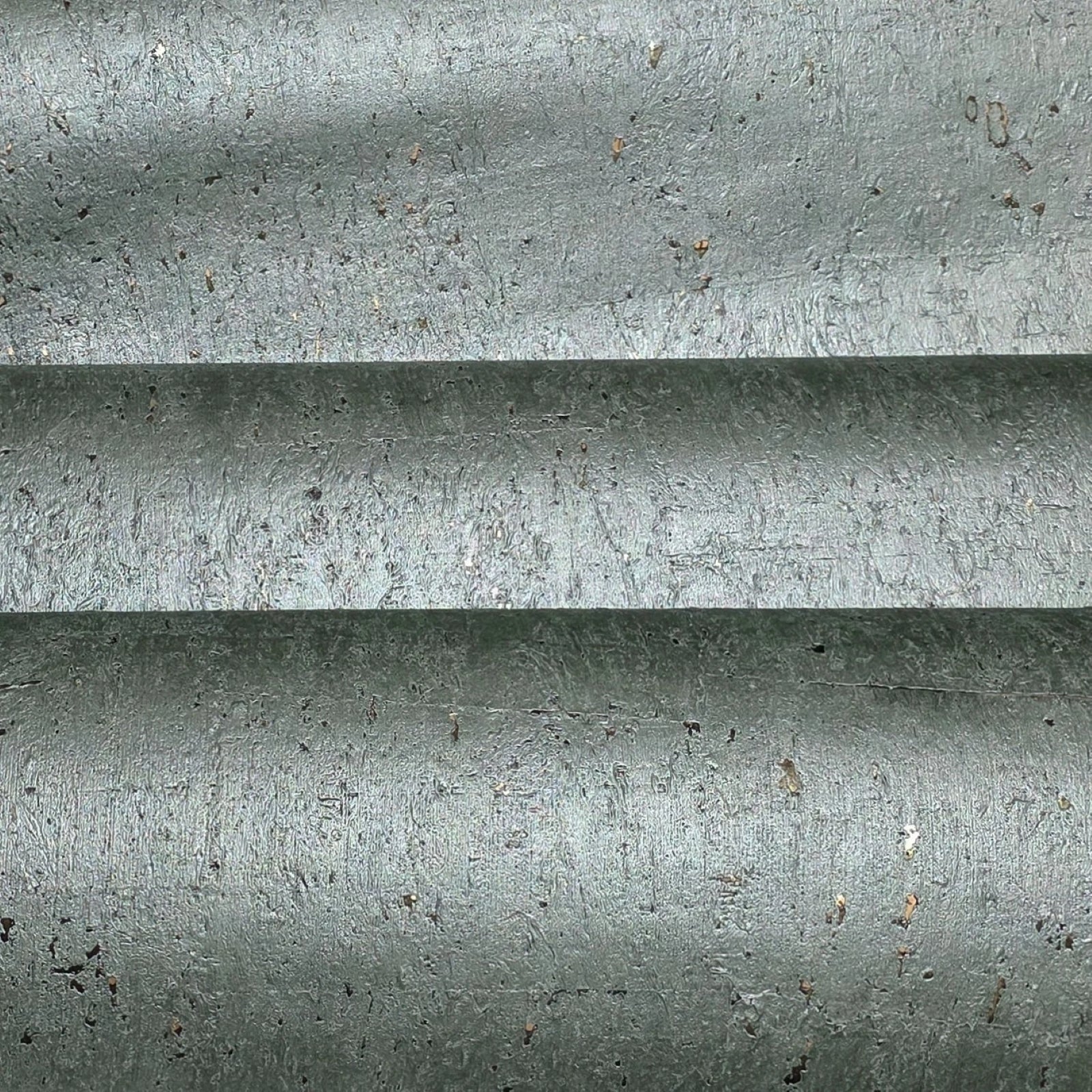 WM047KCG Real Natural cork moss green - gray metallic gold foil textured modern Wallpaper