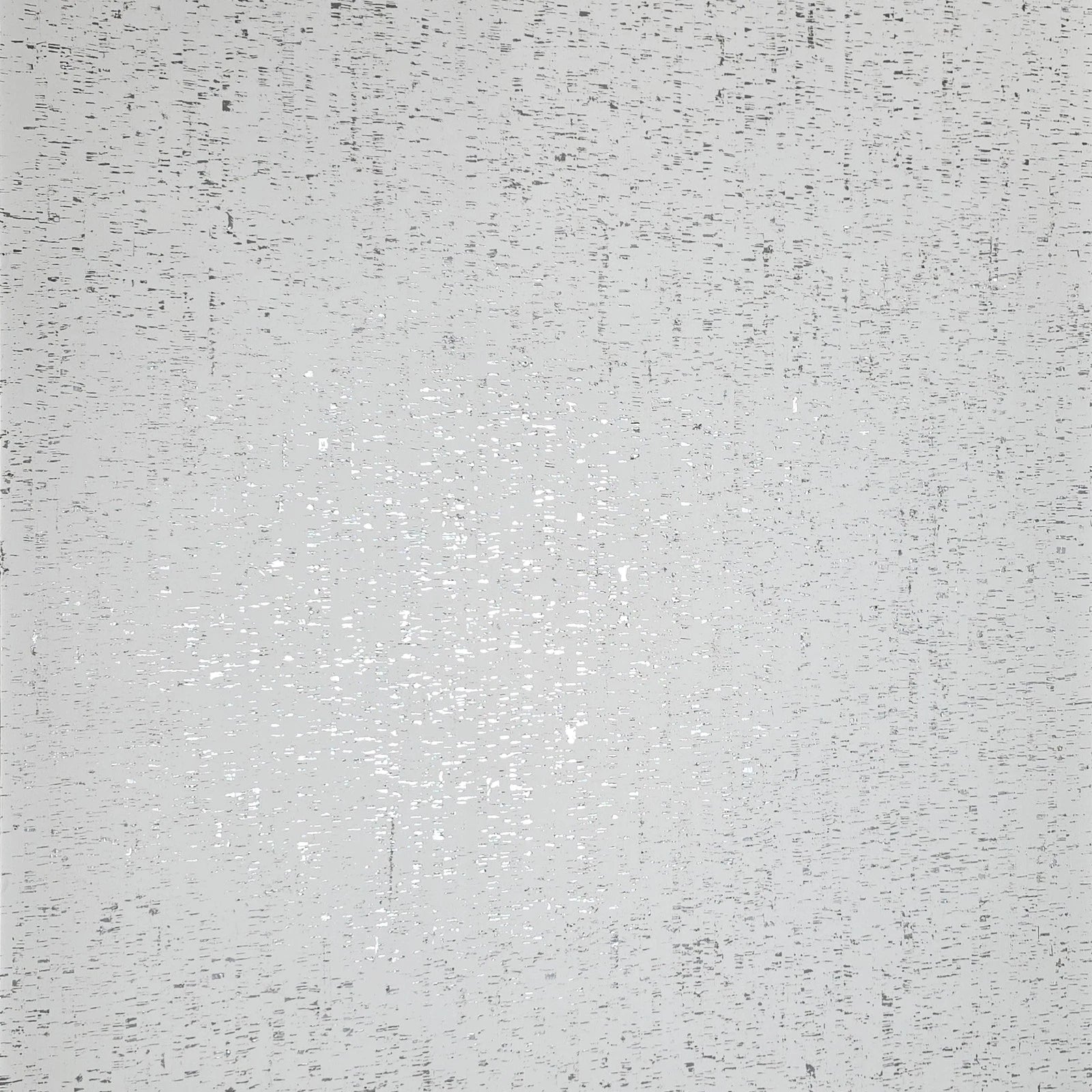 WM100001SMC Enhanced natural cork matte white silver metallic foil birch textured Wallpaper