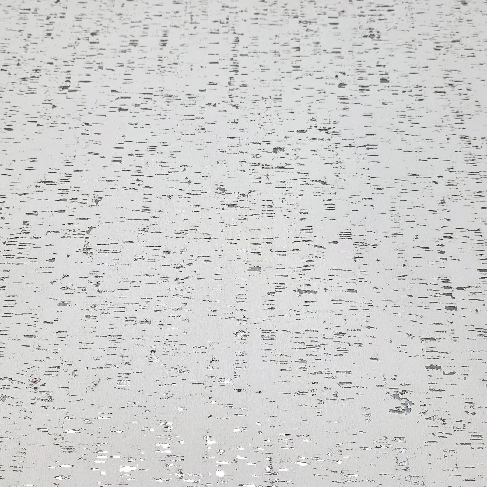 WM100001SMC Enhanced natural cork matte white silver metallic foil birch textured Wallpaper