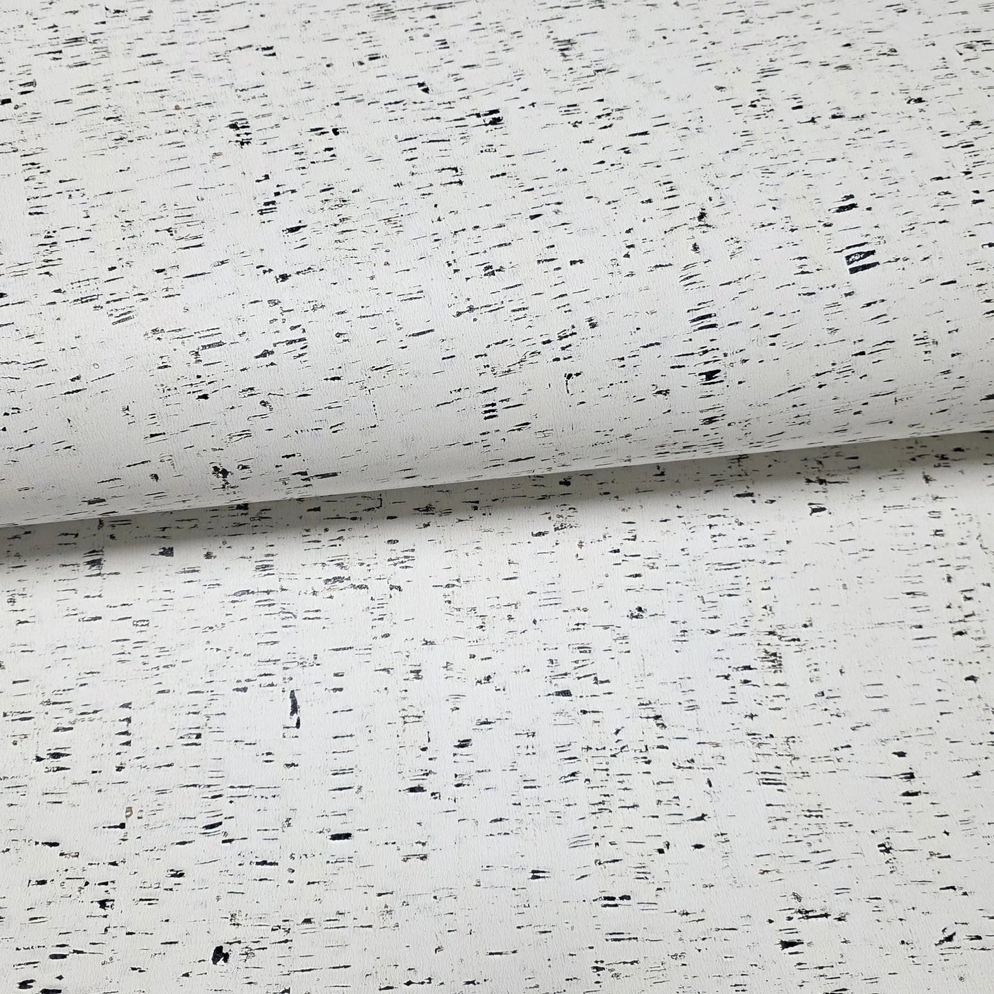 WM100100SMC Enchanced natural cork matte off white black birch textured eco modern Wallpaper